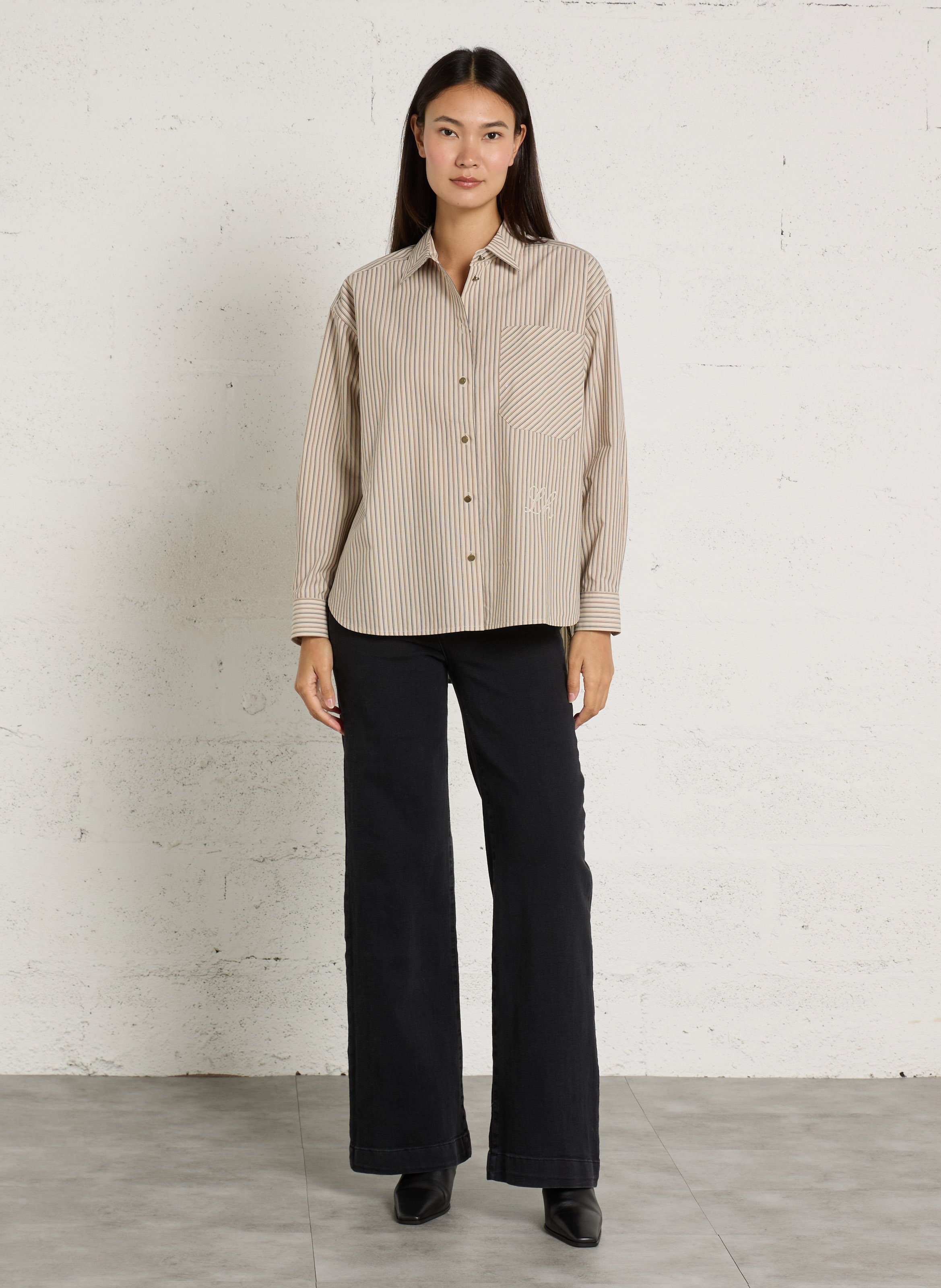 Gerader Jeans aus Baumwollmischung MAISON HOTEL Blau