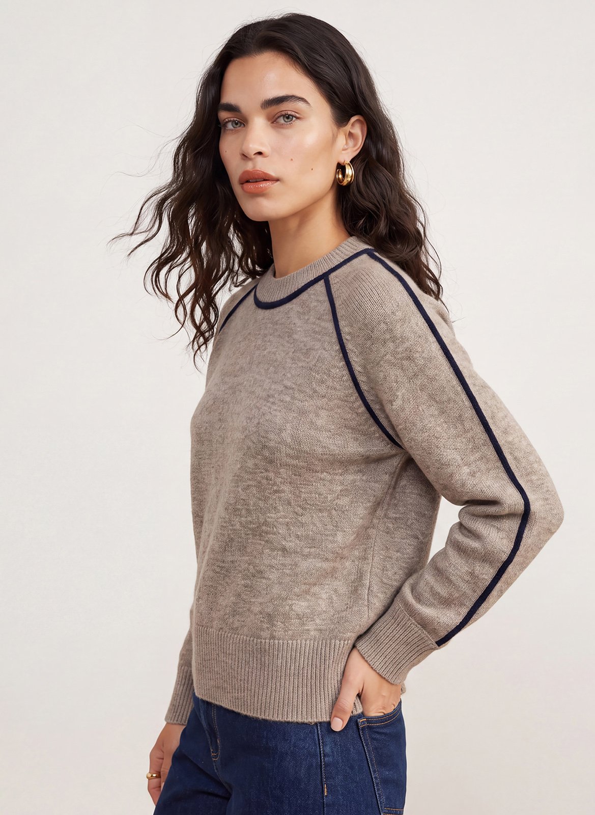 Gerade geschnittener Wollmix-Pullover | Beige KOOKAI Damen