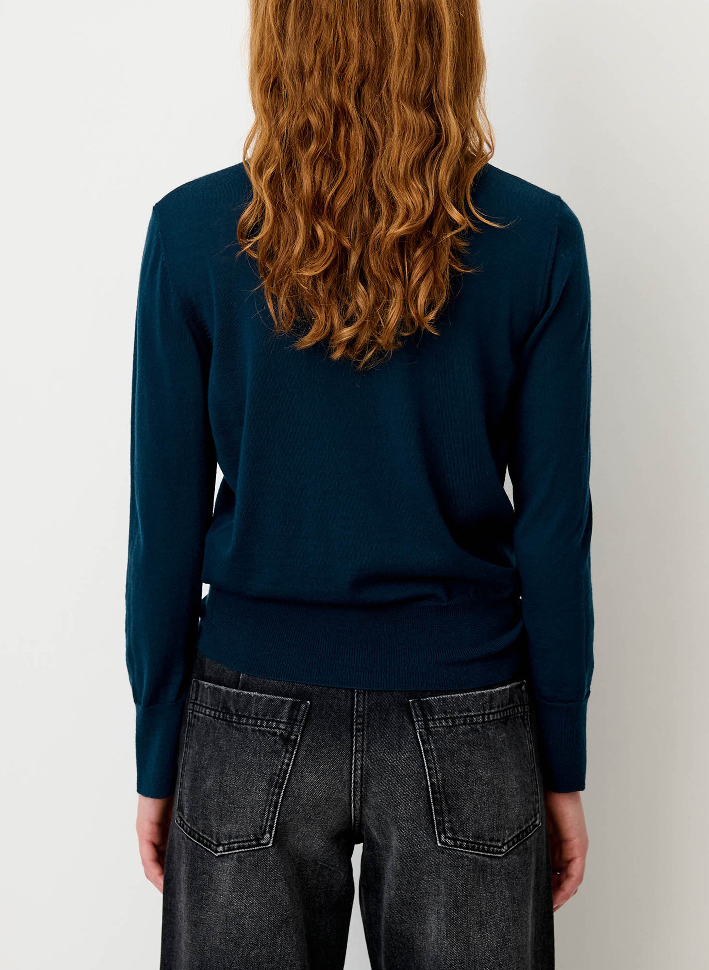 Abidjan wool round-neck sweater SESSUN Blue