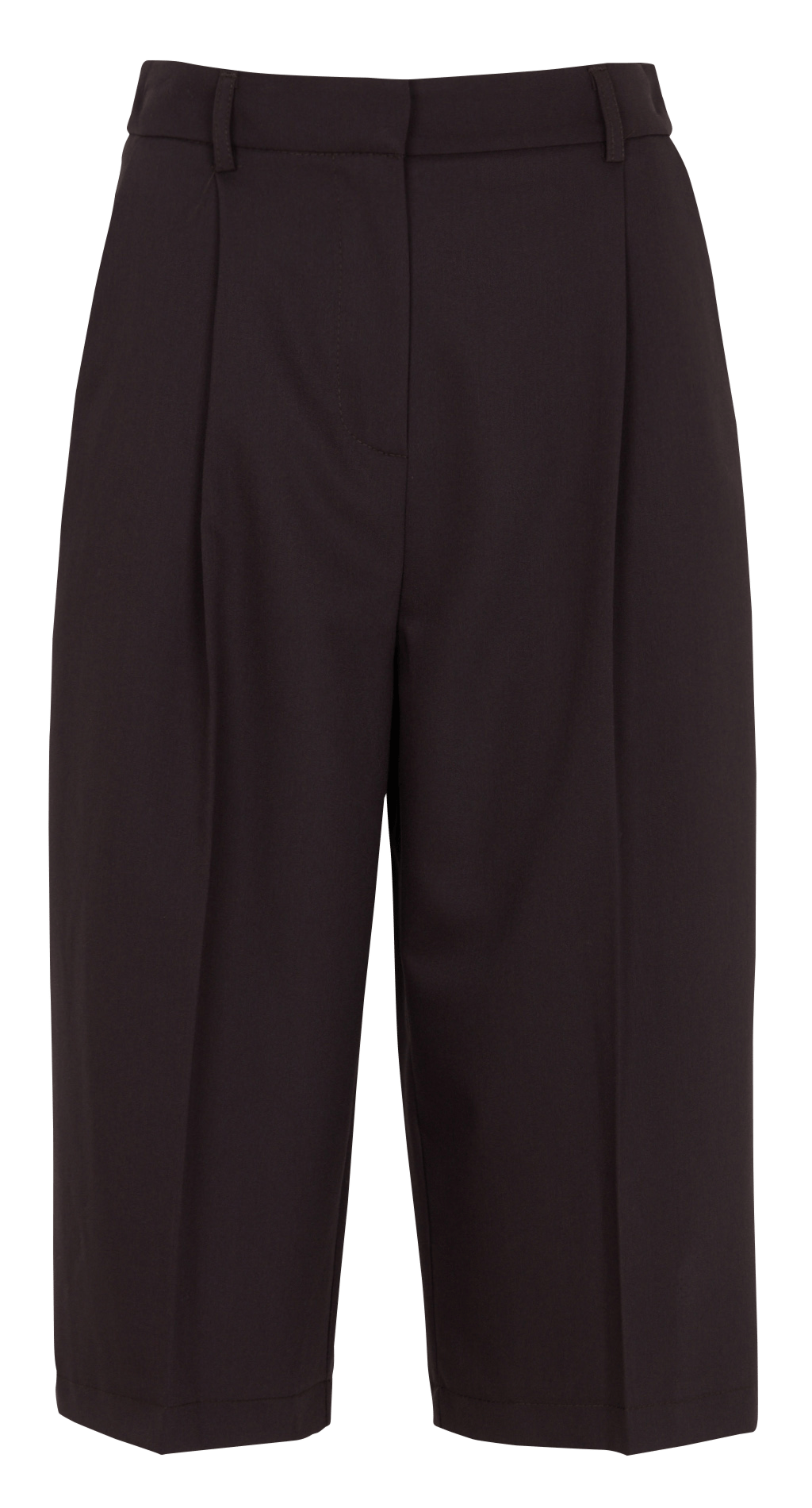 Straight, loose-fitting pleated Bermuda shorts IMPERIAL Brown