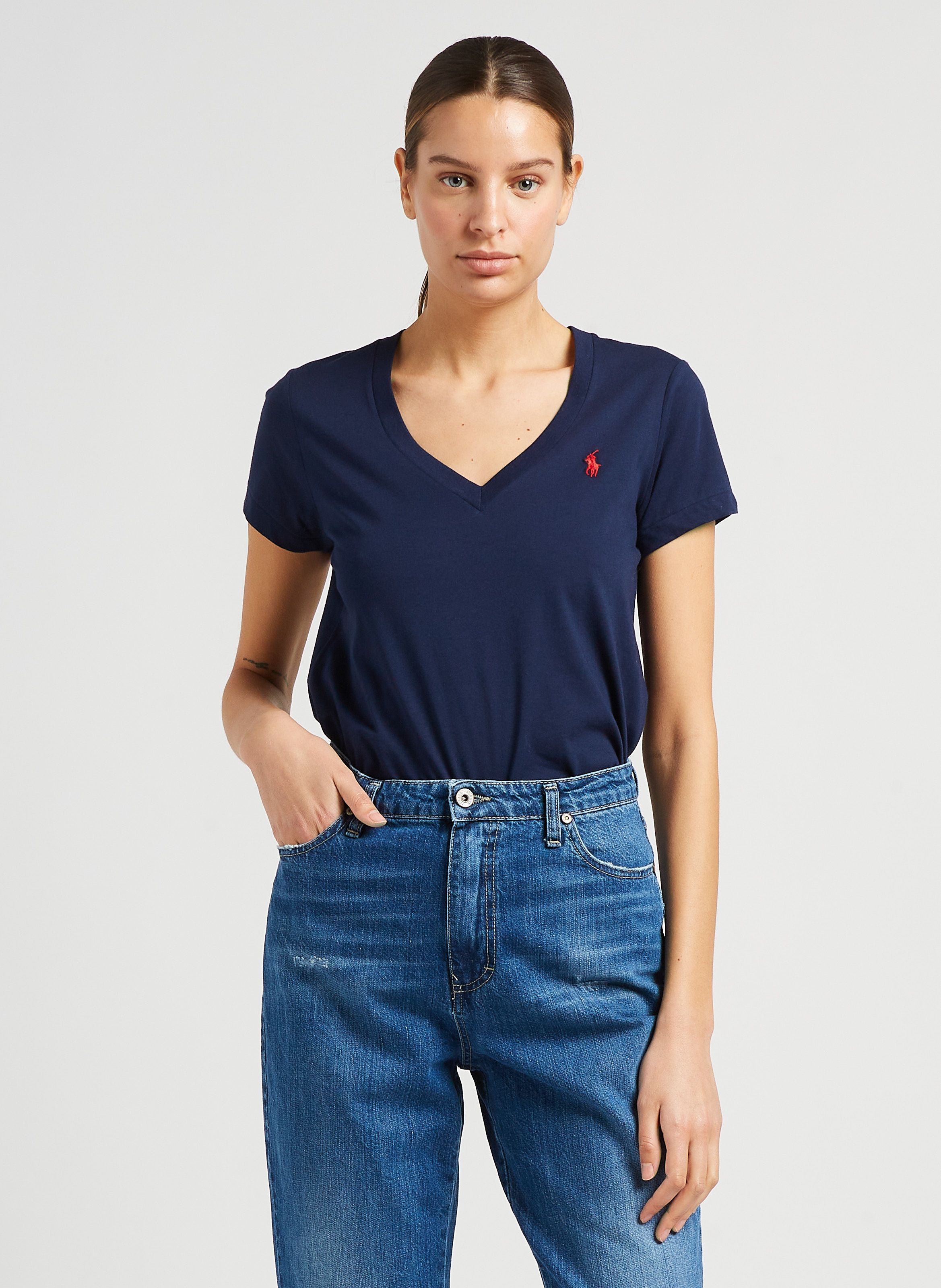 Tee shirt col v ralph lauren femme new arrivals