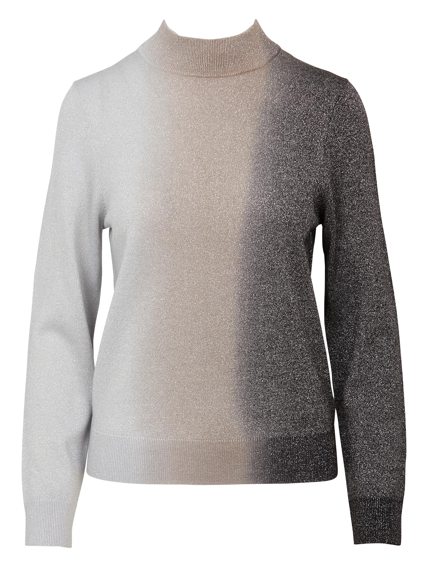 High-neck wool-blend sweater with metallic thread PAUL SMITH Black