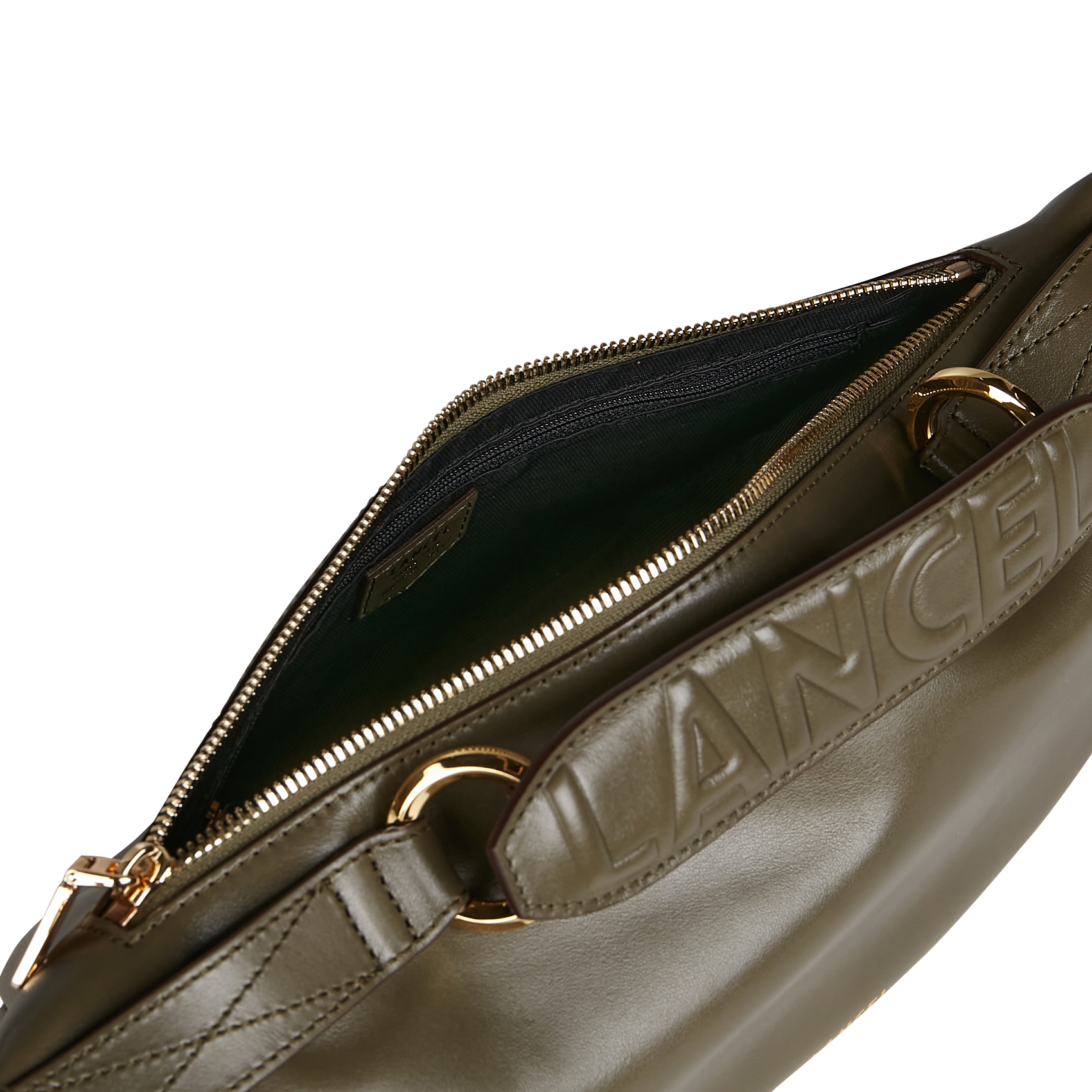 Sac bandoulière en cuir LANCEL Kaki