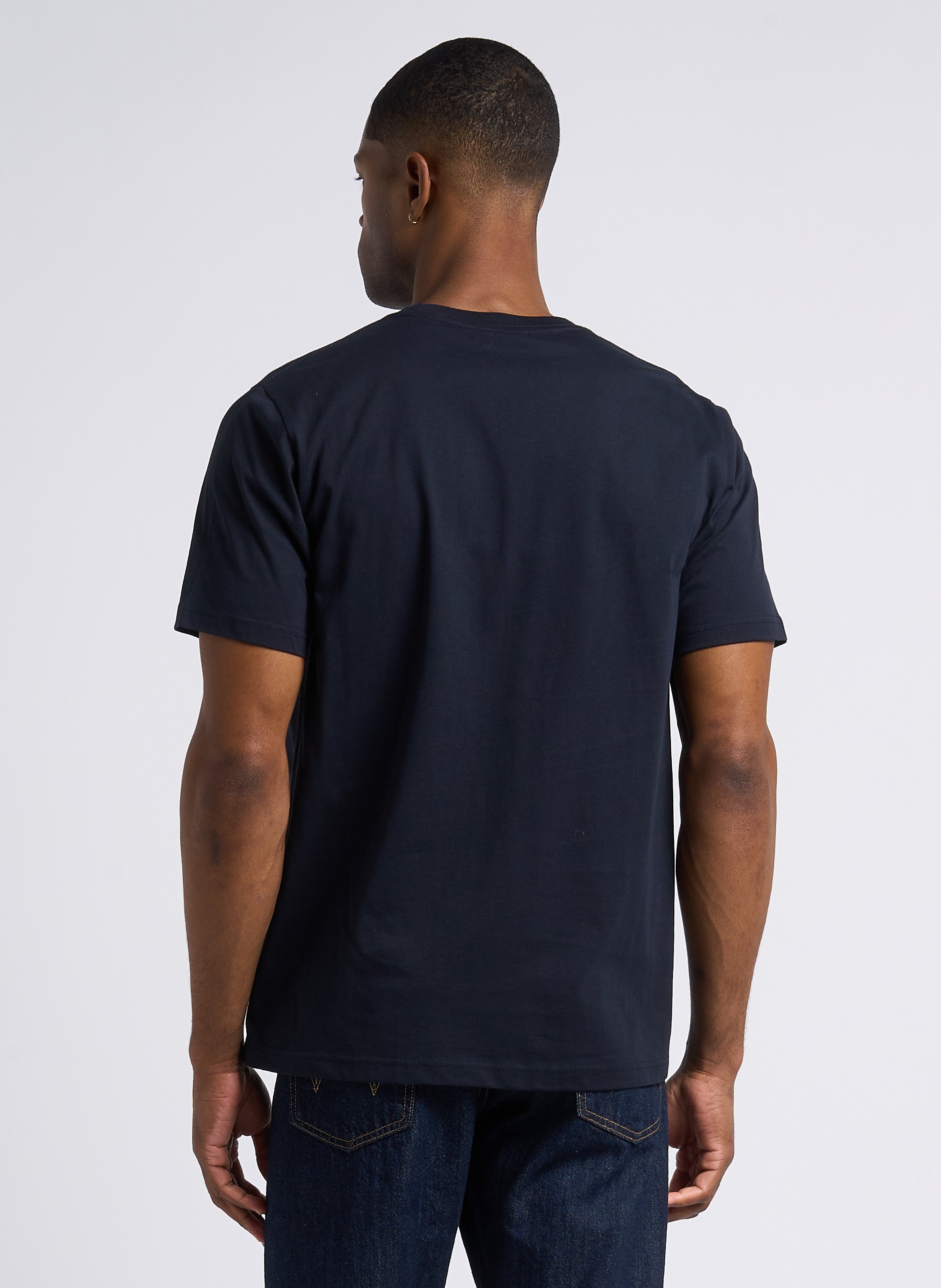 Round-neck organic cotton T-shirt with logo PAUL SMITH Blue