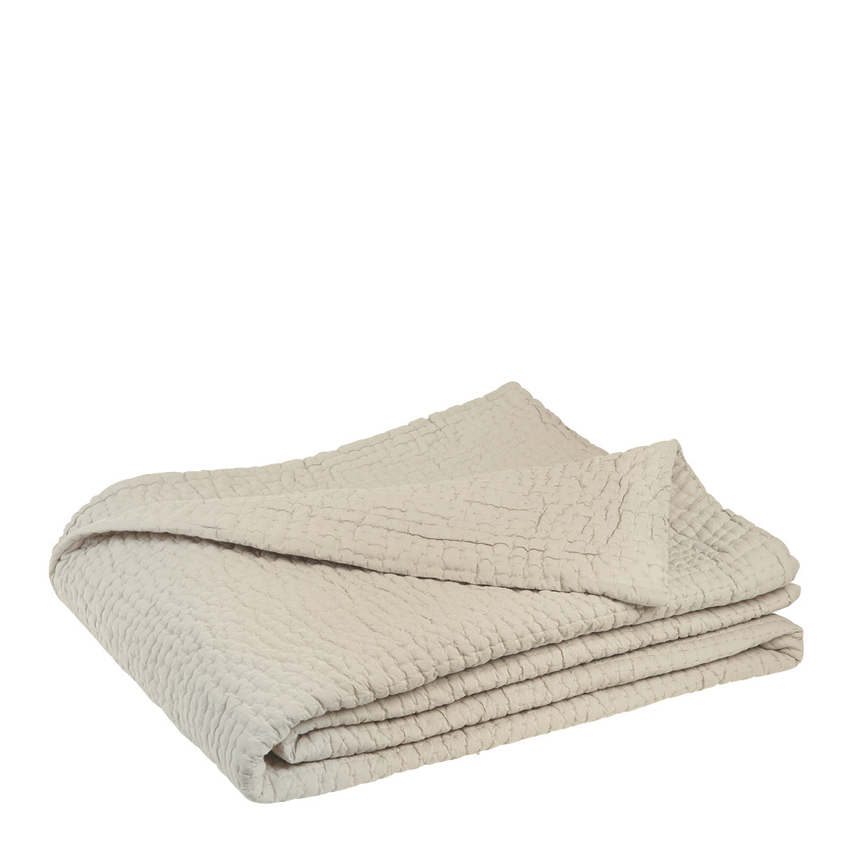 Dessus de lit mastic en coton - 270 x 260 cm BLANC D'IVOIRE Beige