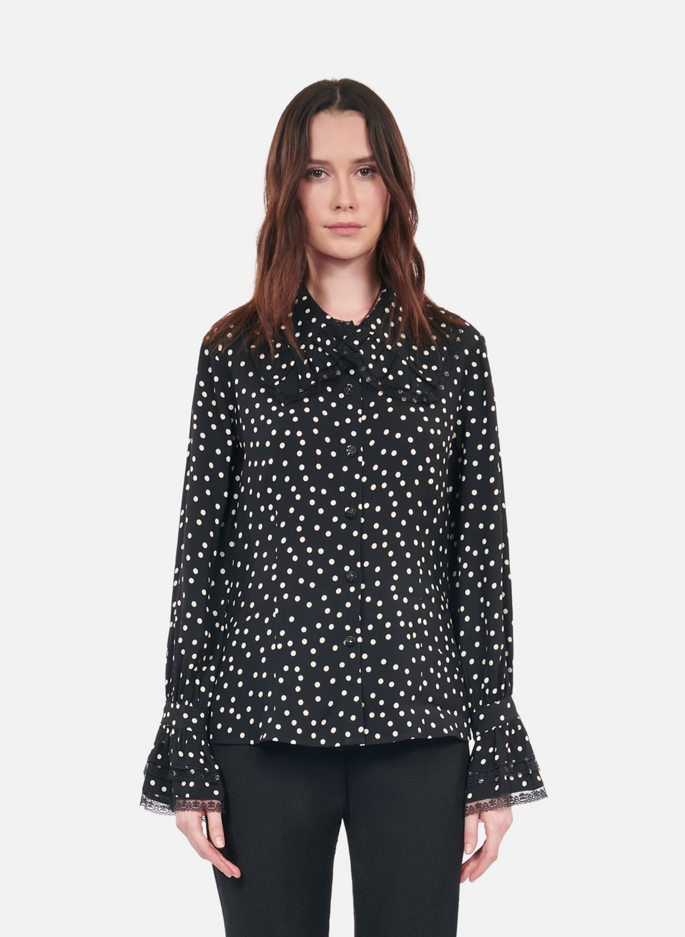 Chemise à fashion pois femme