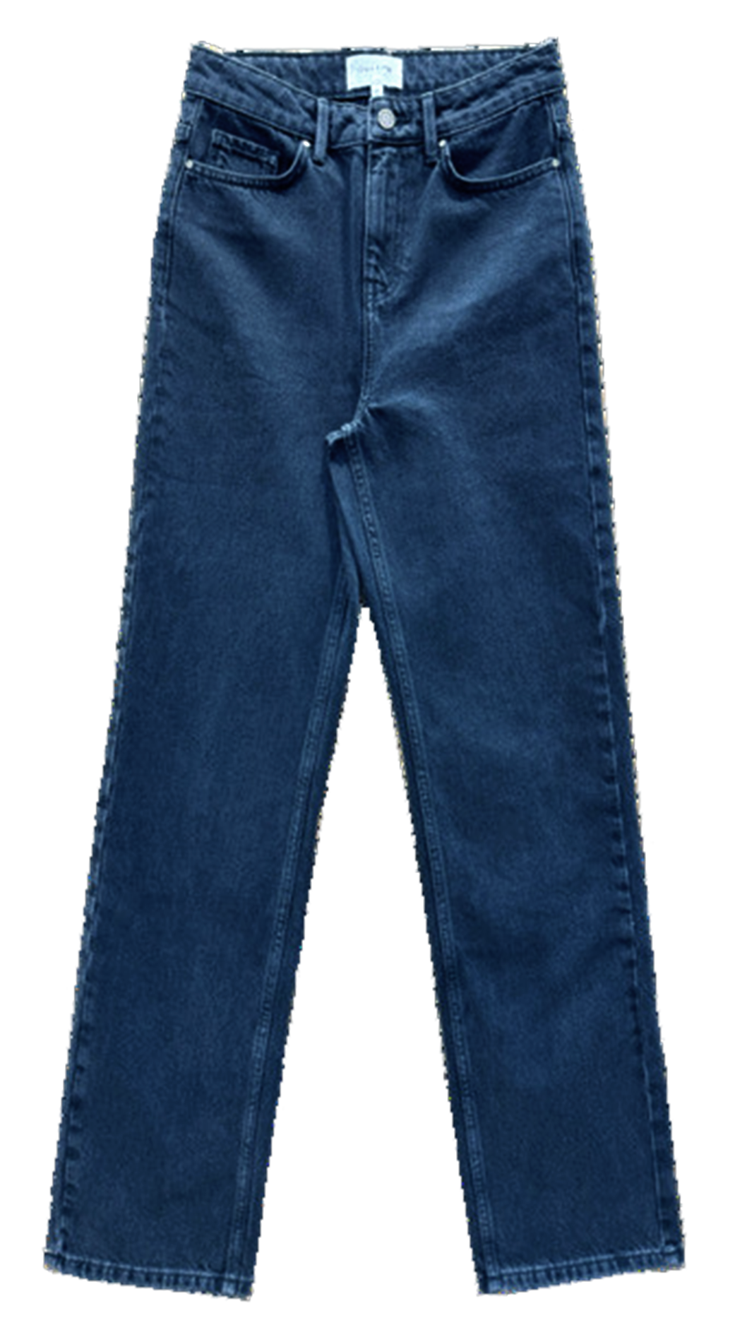 Jean droit taille haute en coton GRACE ET MILA Bleu