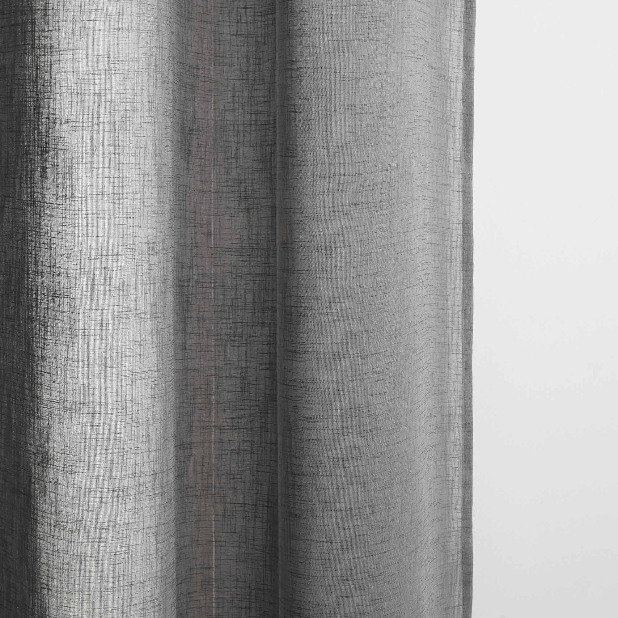 MILOS - Net curtain with eyelets MADURA Grey