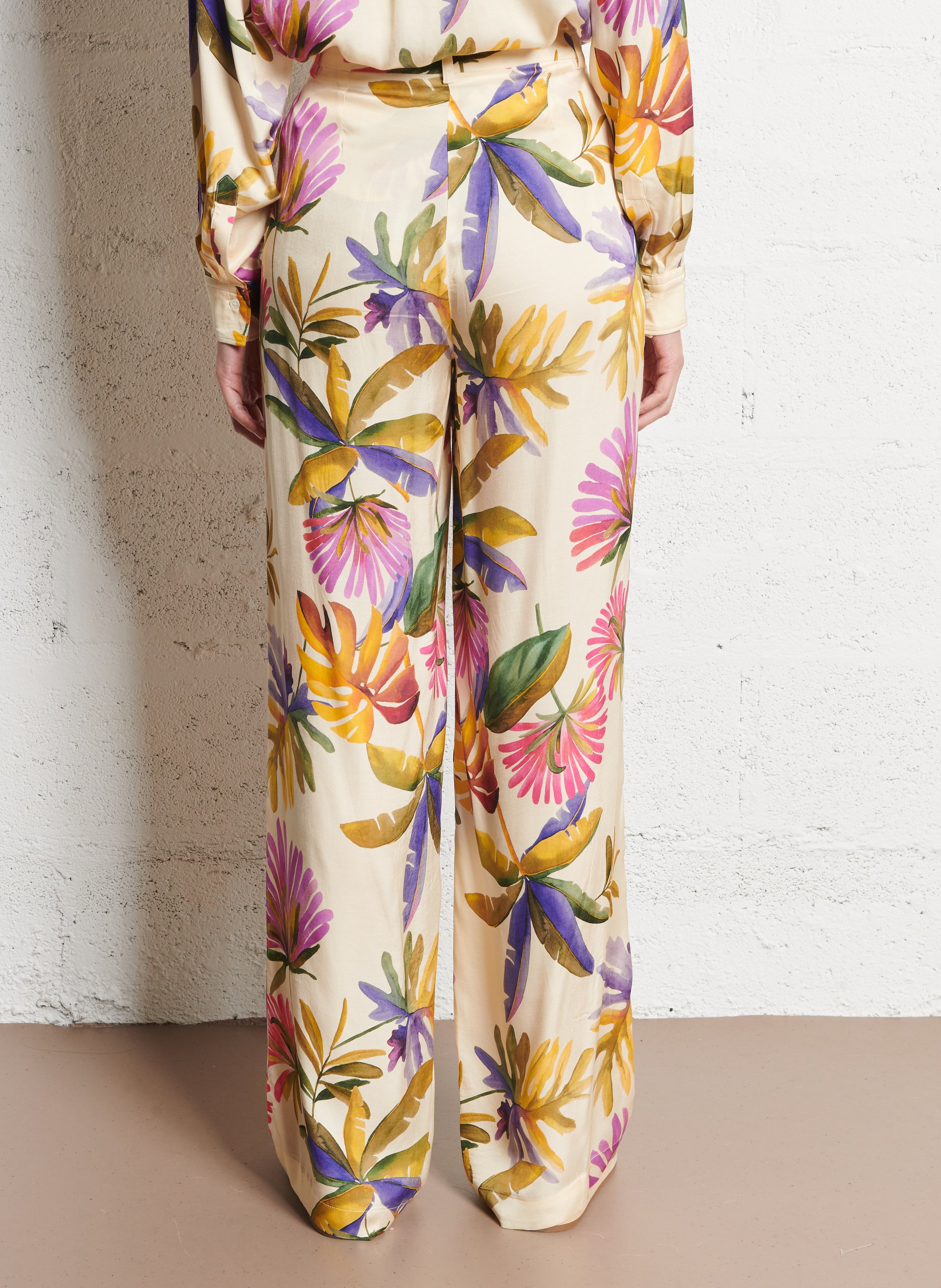 Bedruckte Slimfit-Hose HARTFORD Beige