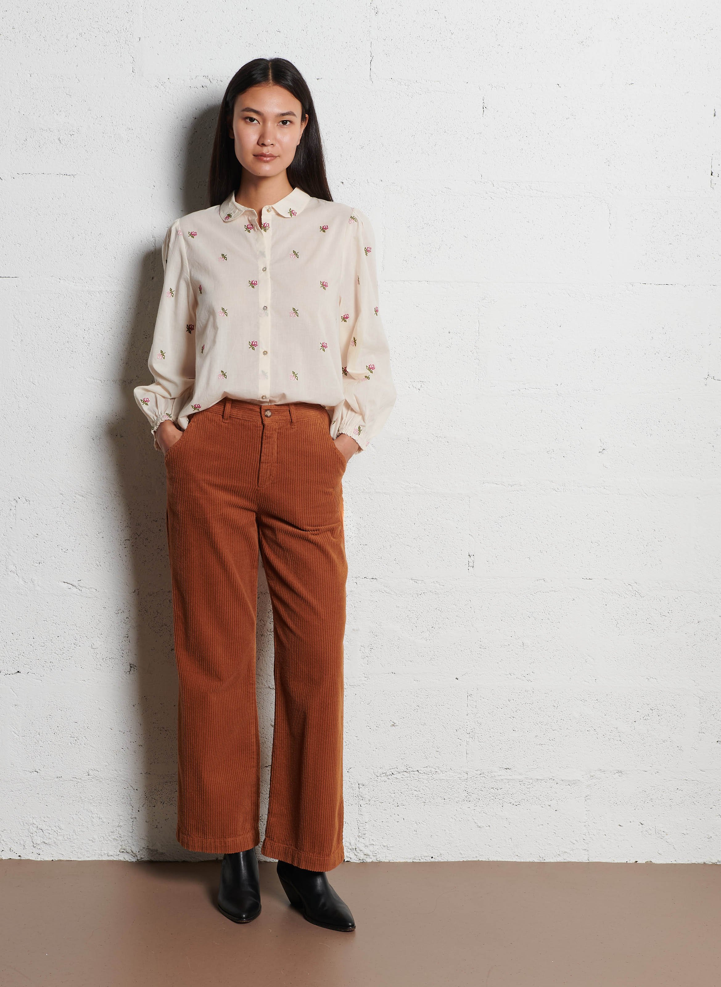 Cord-Hose - gerade geschnitten EMILE ET IDA Braun