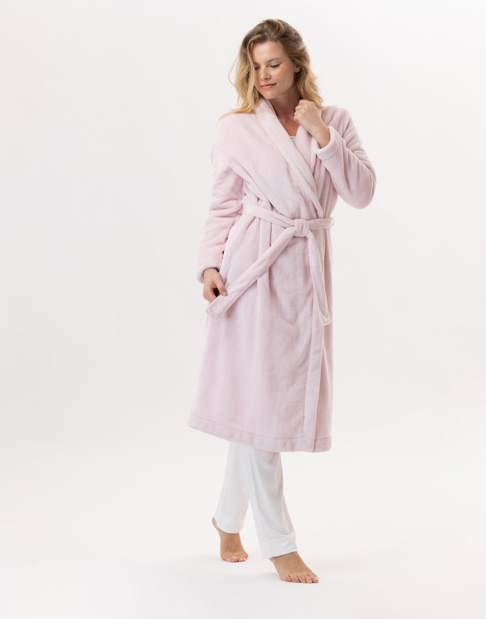 Plush Flannel Robe LE CHAT Pink