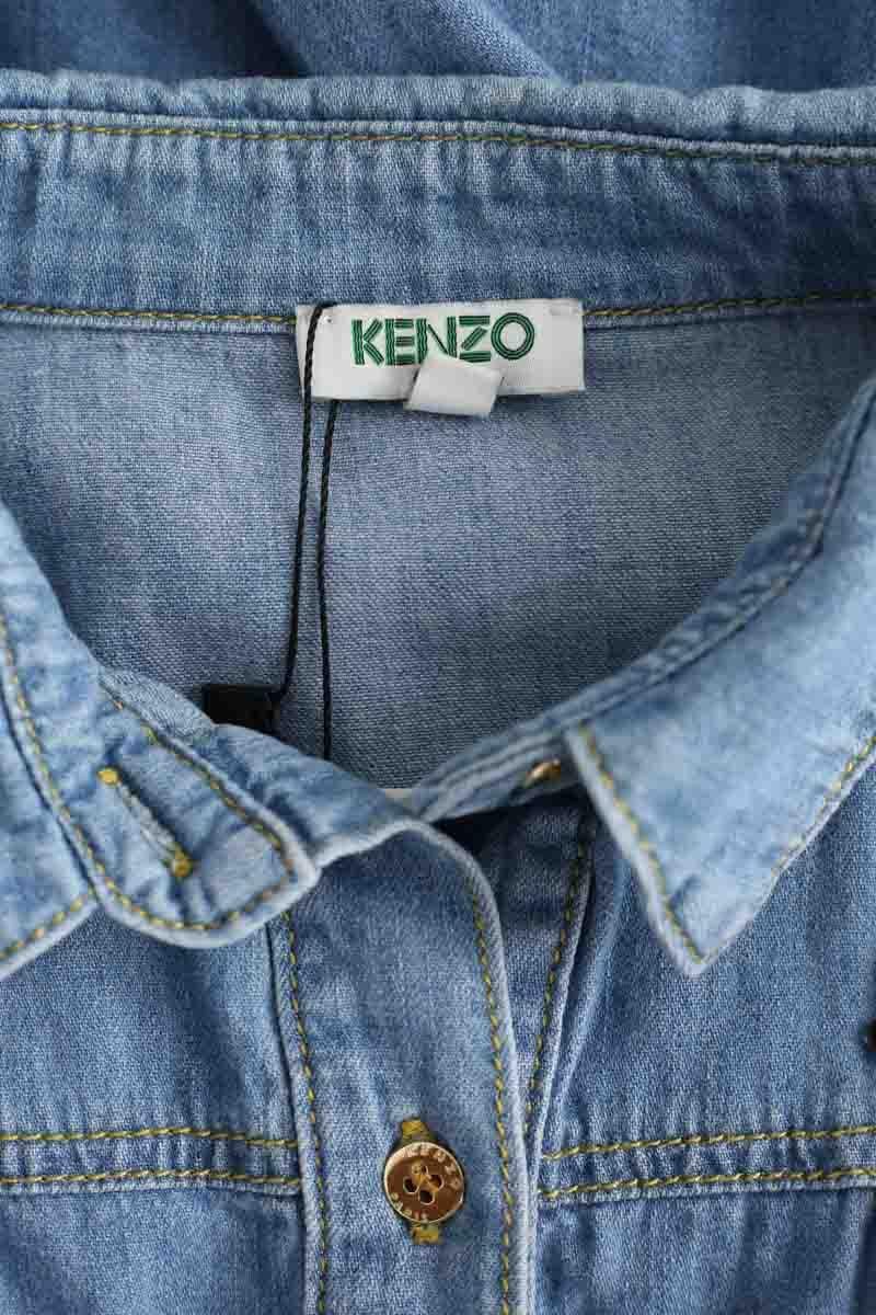 Chemise en coton KENZO - SECONDE MAIN Bleu
