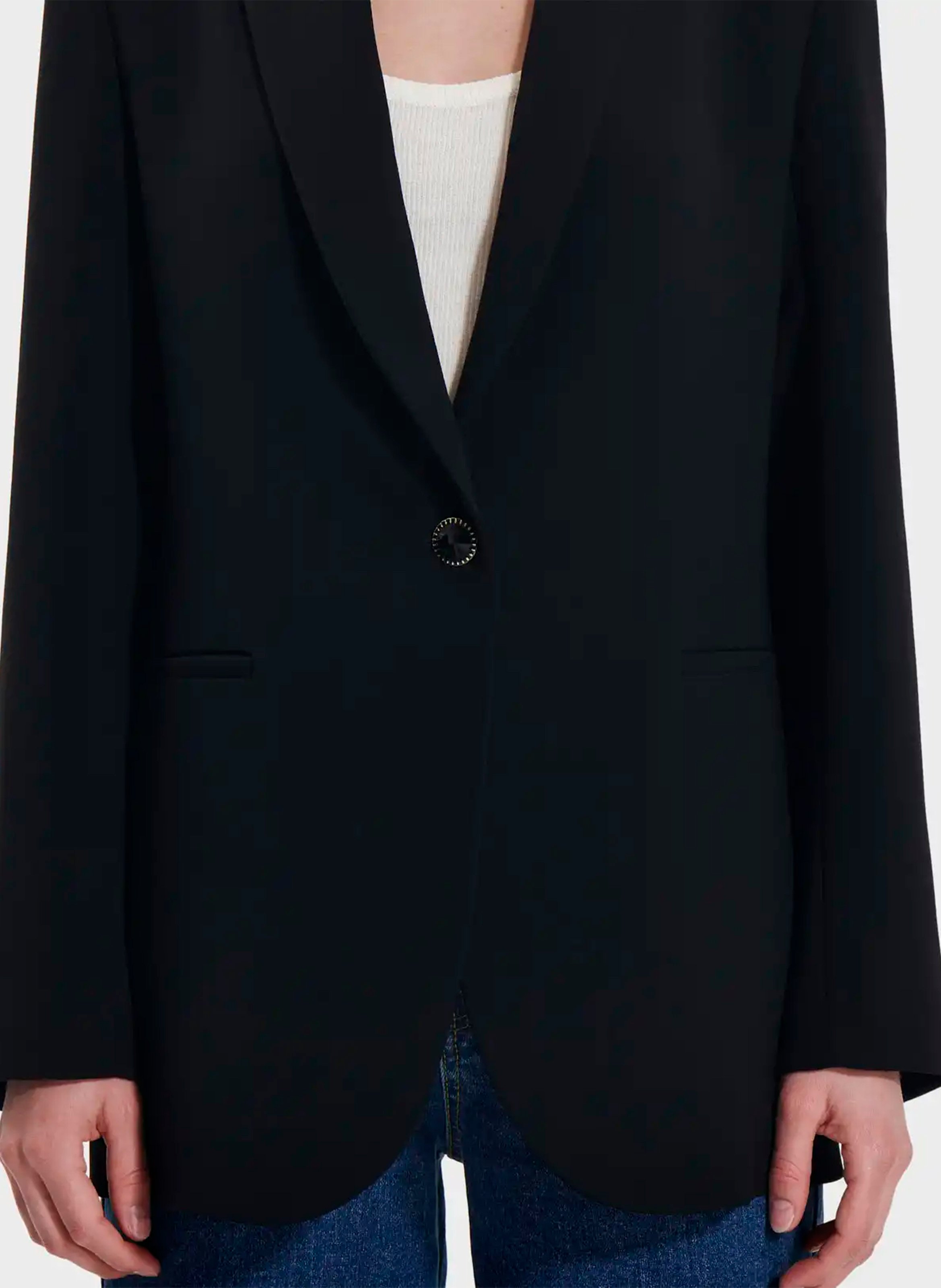 Straight tailored collar jacket ZAPA Black