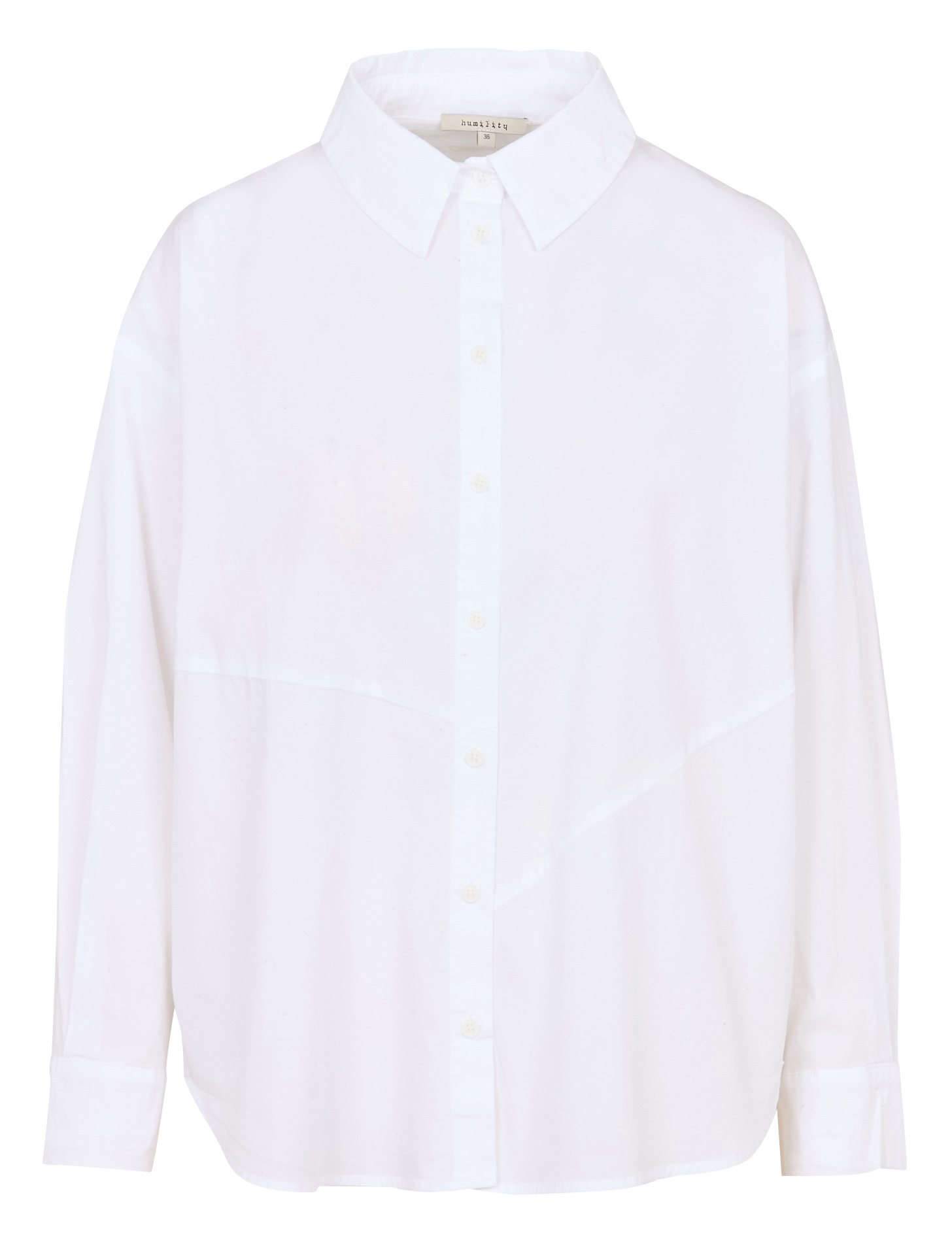 Chemise oversize col classique en coton mélangé HUMILITY Blanc