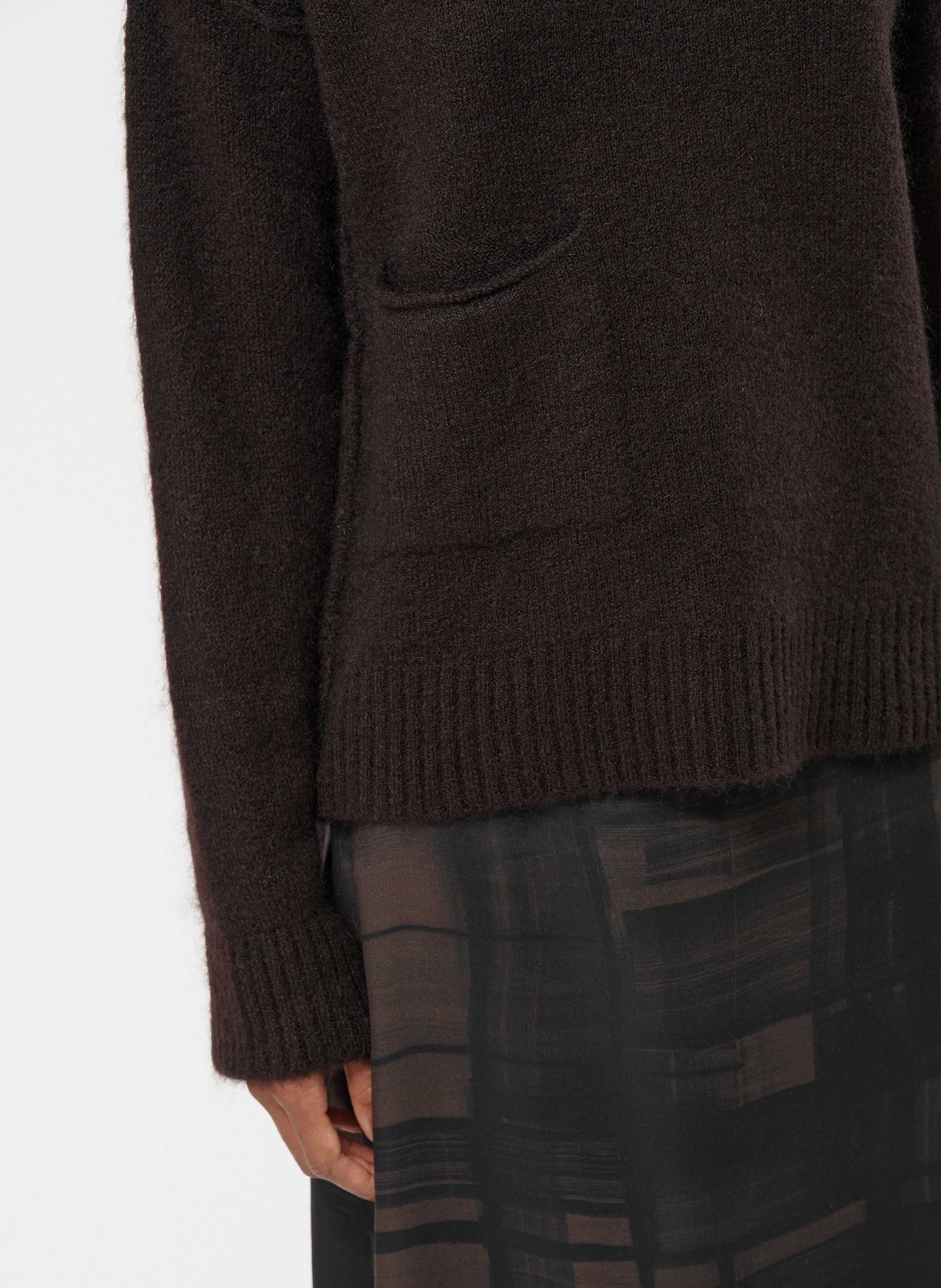 Pull col rond  HUMILITY Marron