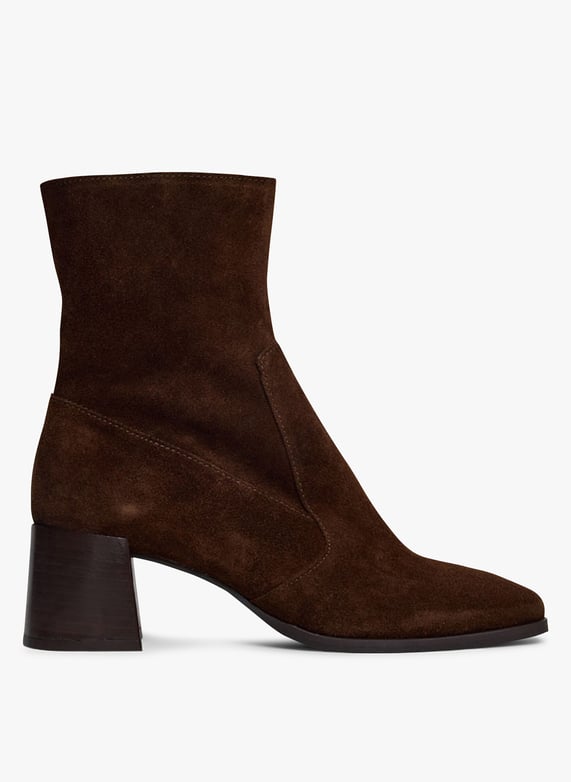 Brown Suede Boots Jonak Marron HEELED SUEDE LEATHER MID