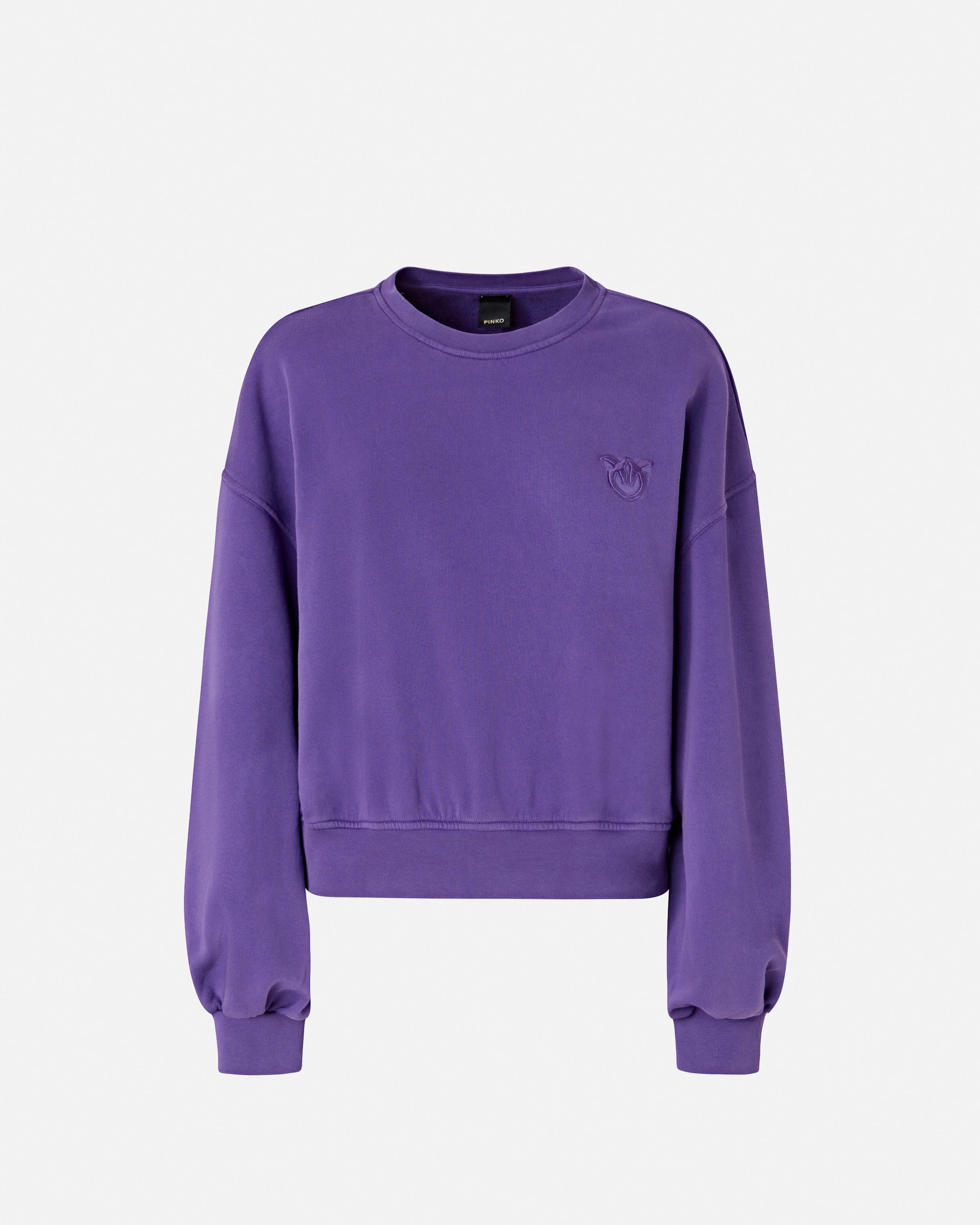 Sweatshirt with love birds embroidery PINKO Purple