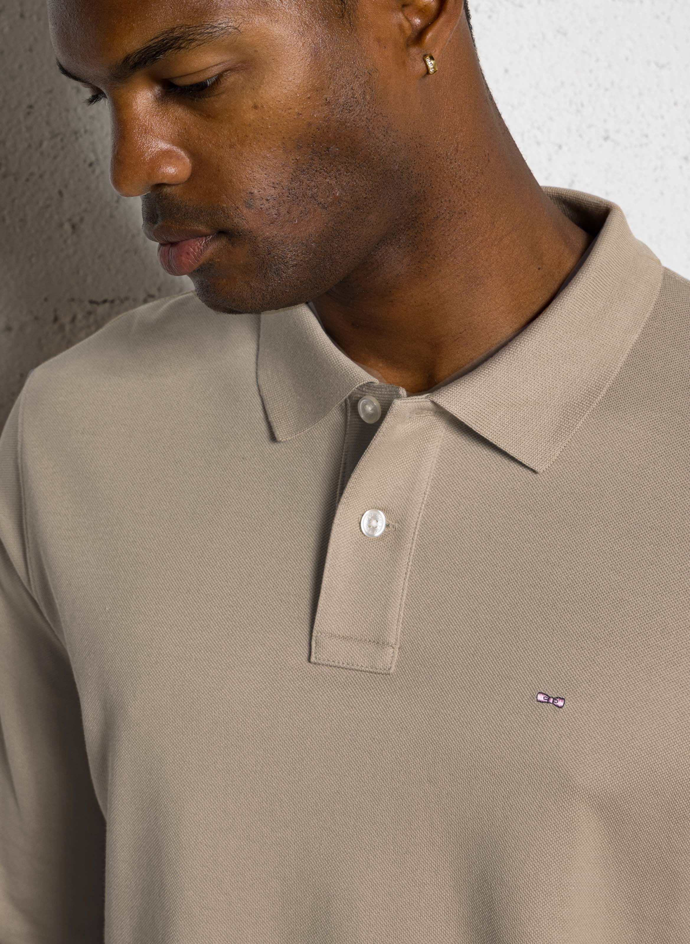 Polo droit en coton EDEN PARK Beige