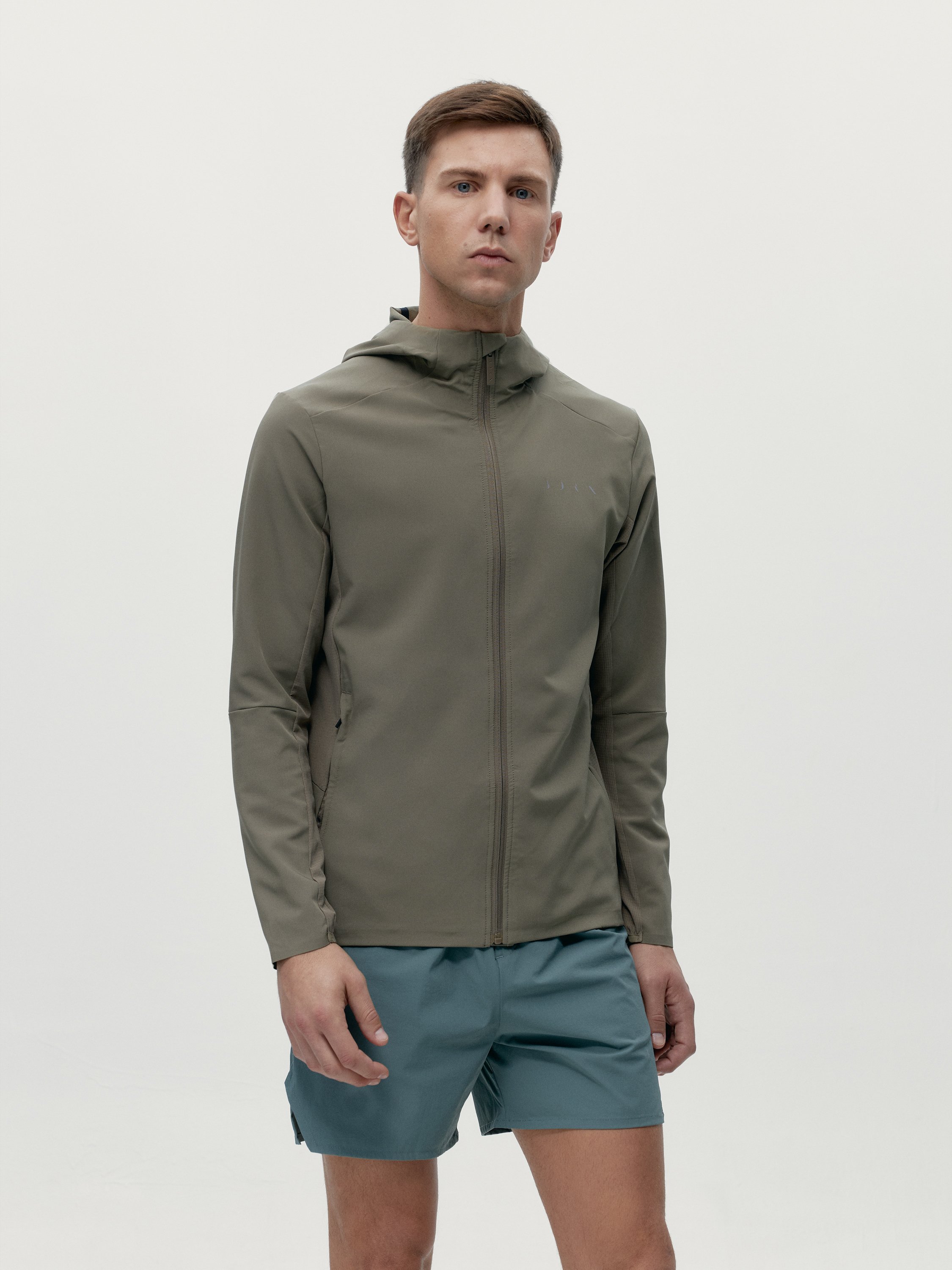 Hooded windbreaker sweatshirt BORN LIVING YOGA Brown