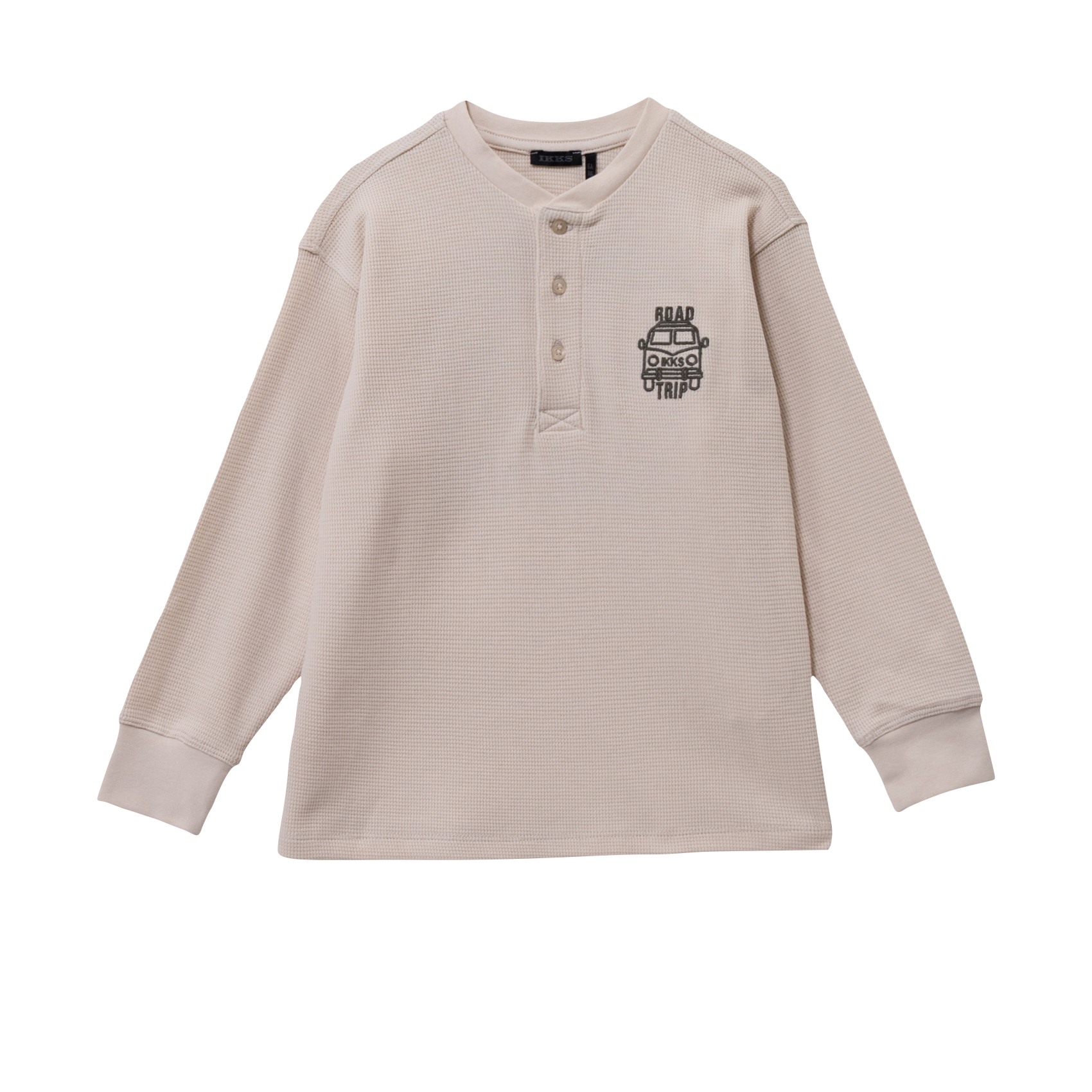 Straight honeycomb t-shirt with embroideries IKKS JUNIOR White