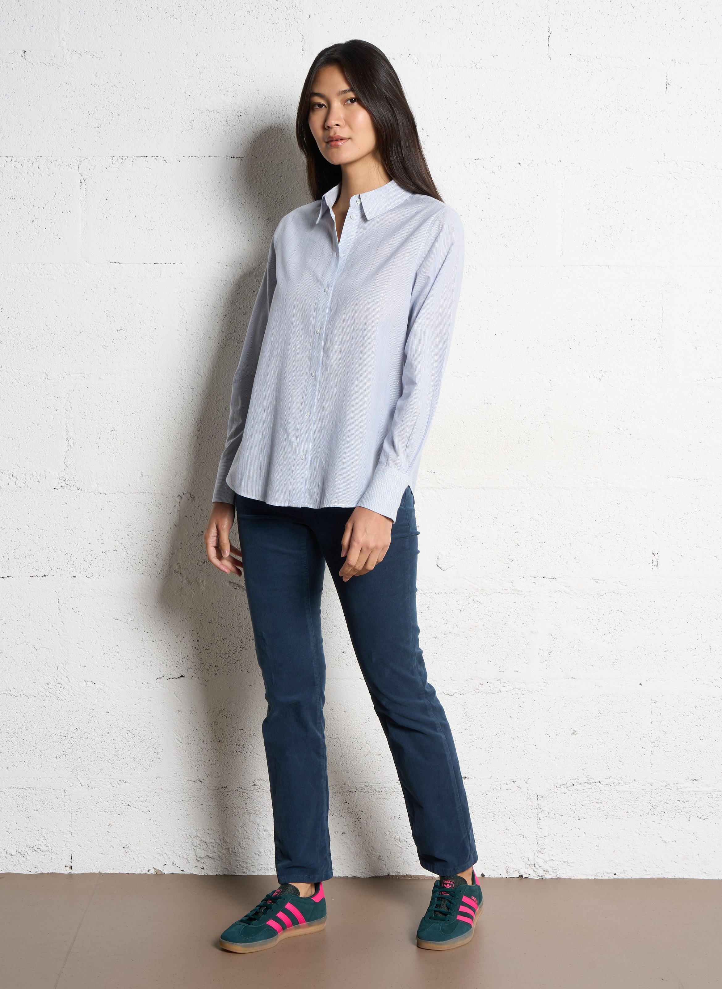 Chemise col classique à rayures SUD EXPRESS Bleu