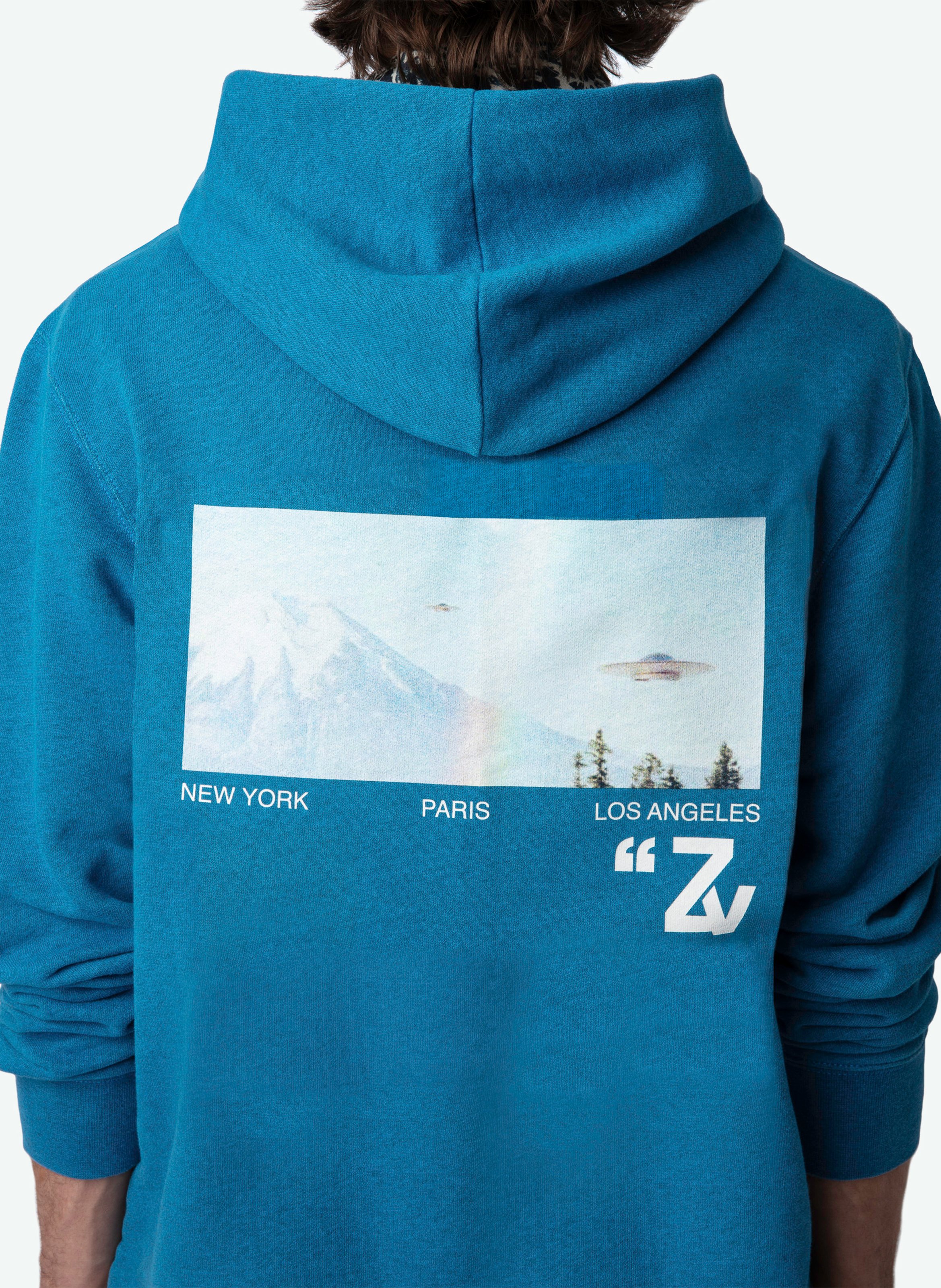 Oversize cotton-blend hoodie ZADIG&VOLTAIRE Blue