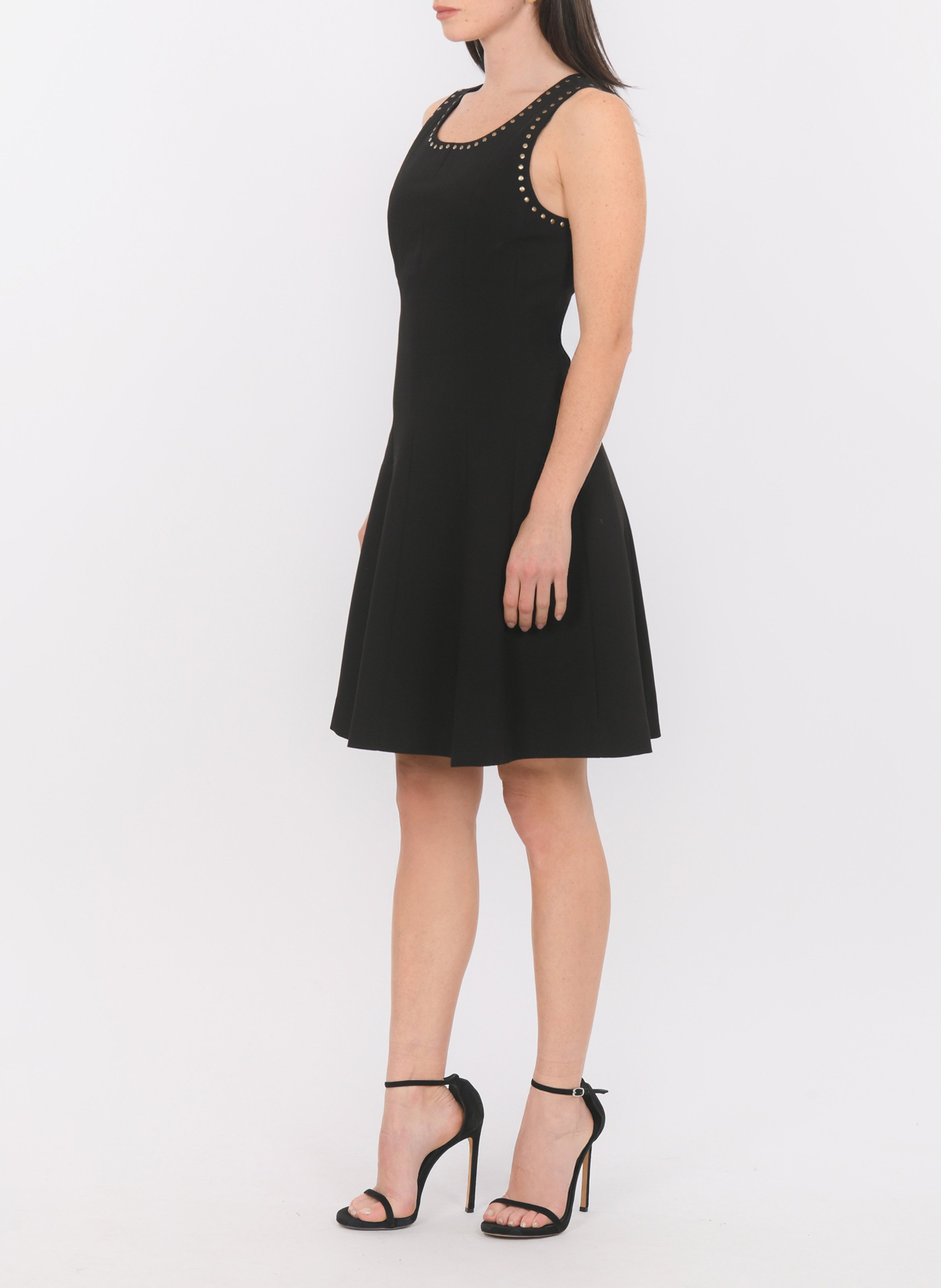 Korte skaterjurk met stud detail KOOKAI Zwart