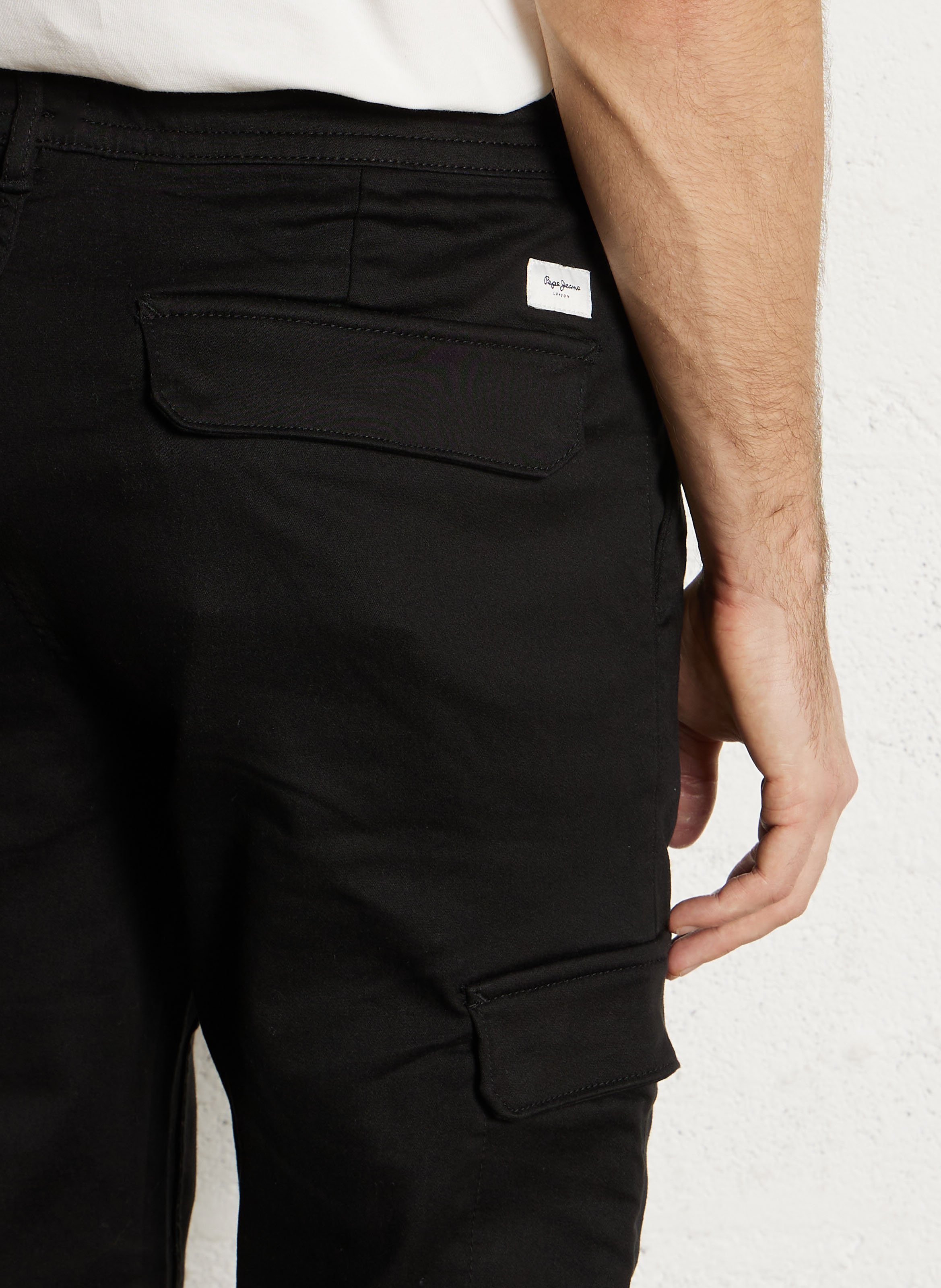 Hose aus Baumwoll-Mix, Slim Fit PEPE JEANS Schwarz