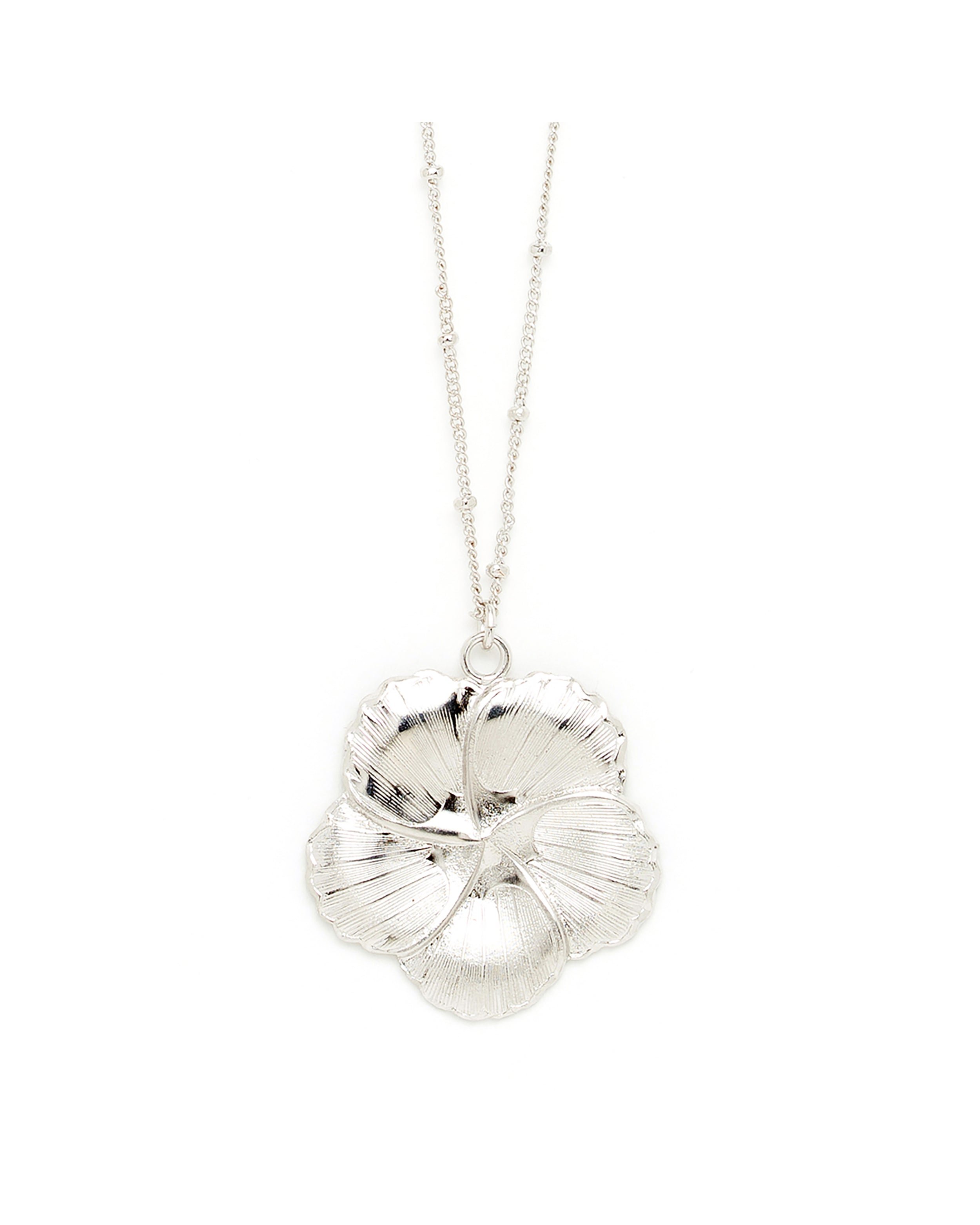 THÉIA - silver-plated flower necklace SilverMONSIEUR SIMONE