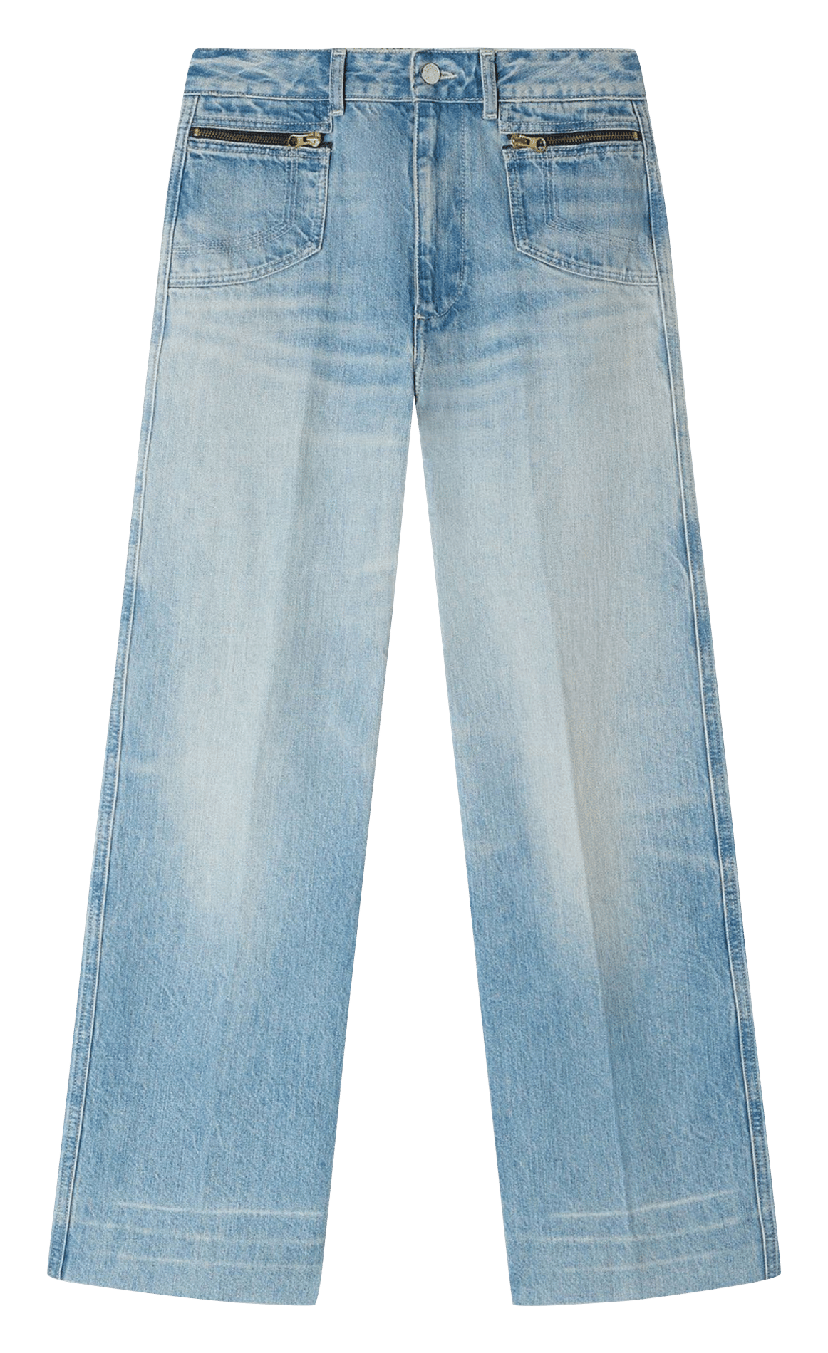 Jean droit en coton SANDRO Bleu