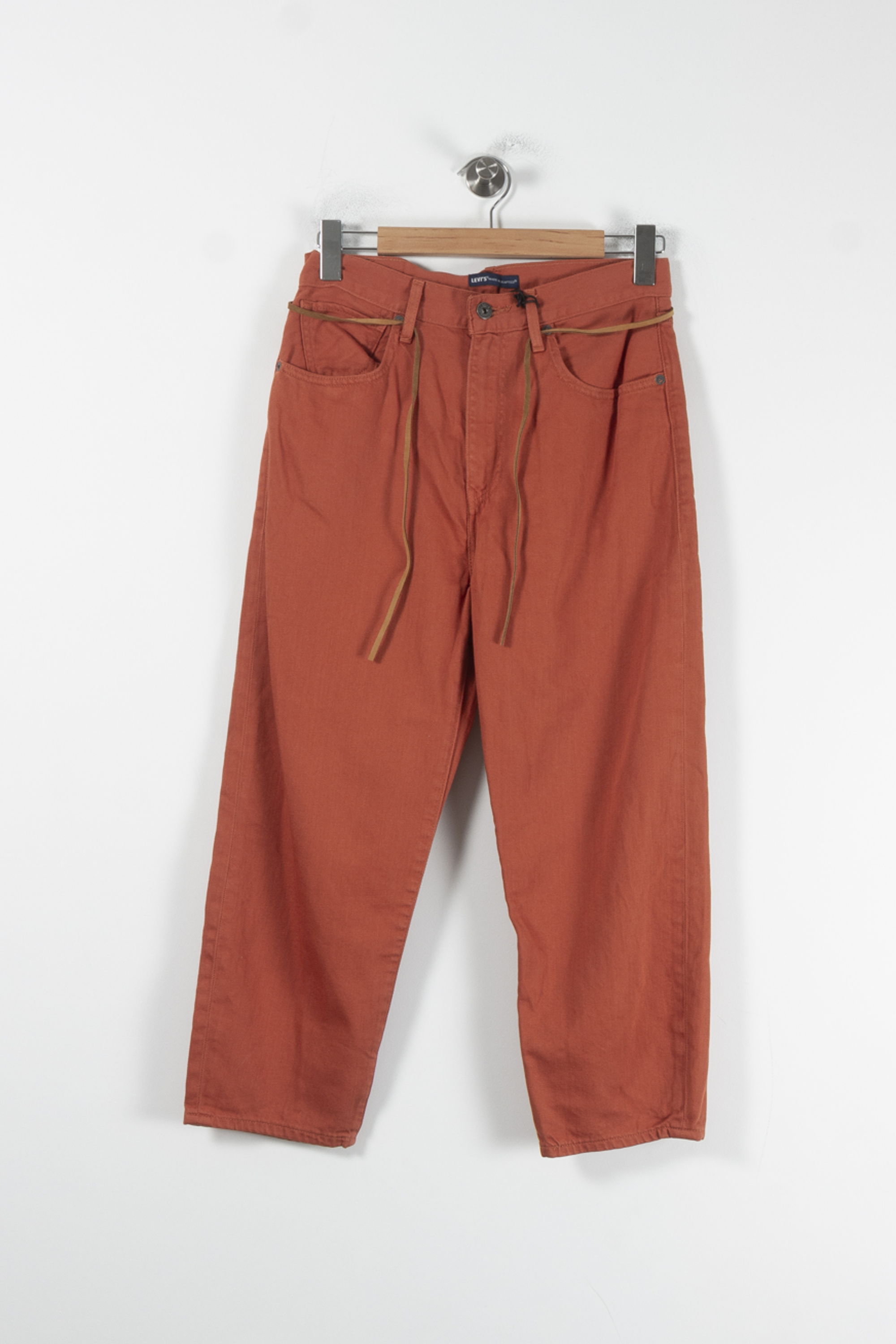 Cropped slim jeans with studs LEVI'S - Seconde main Red