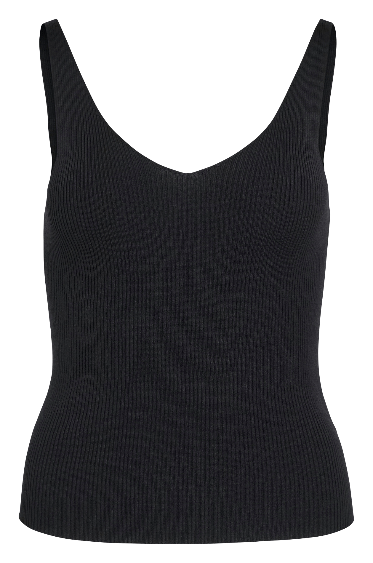 Débardeur ajusté côtelé VILA Noir