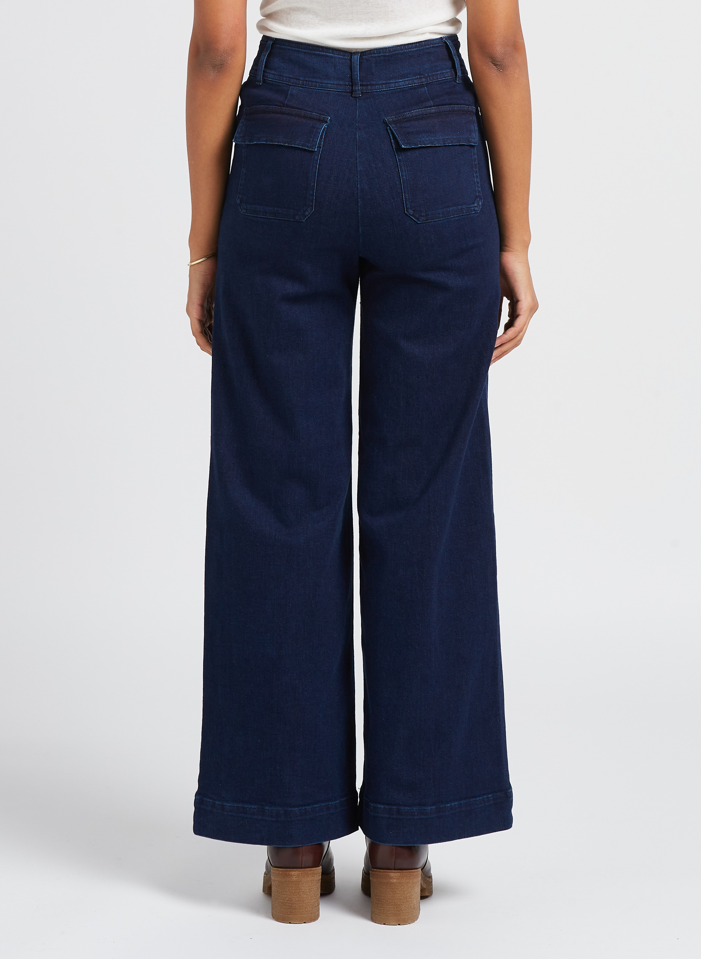 Pantalon flare en denim léger SESSUN Bleu