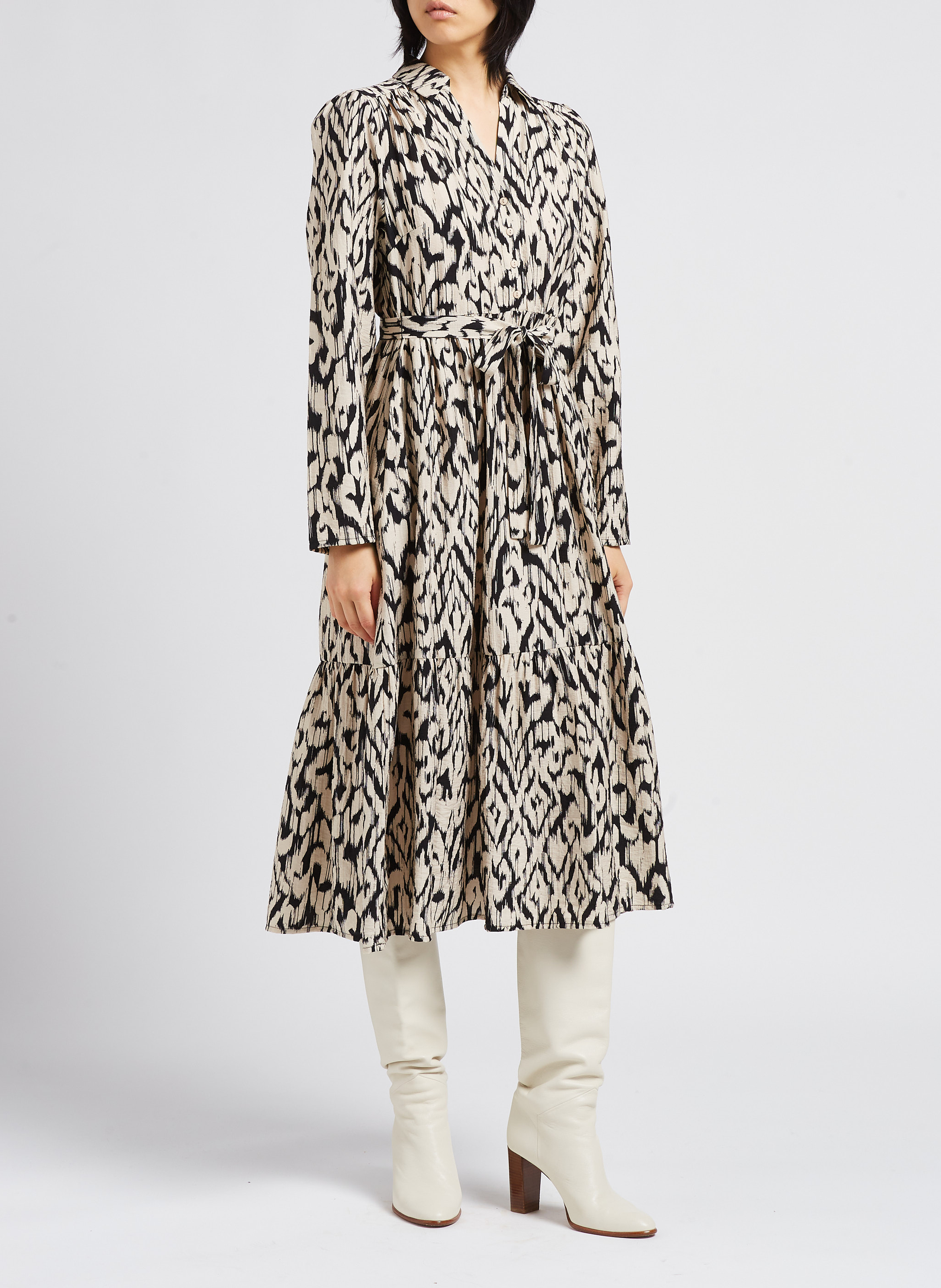 Robe longue à imprimé tacheté MOSS COPENHAGEN Multicolore