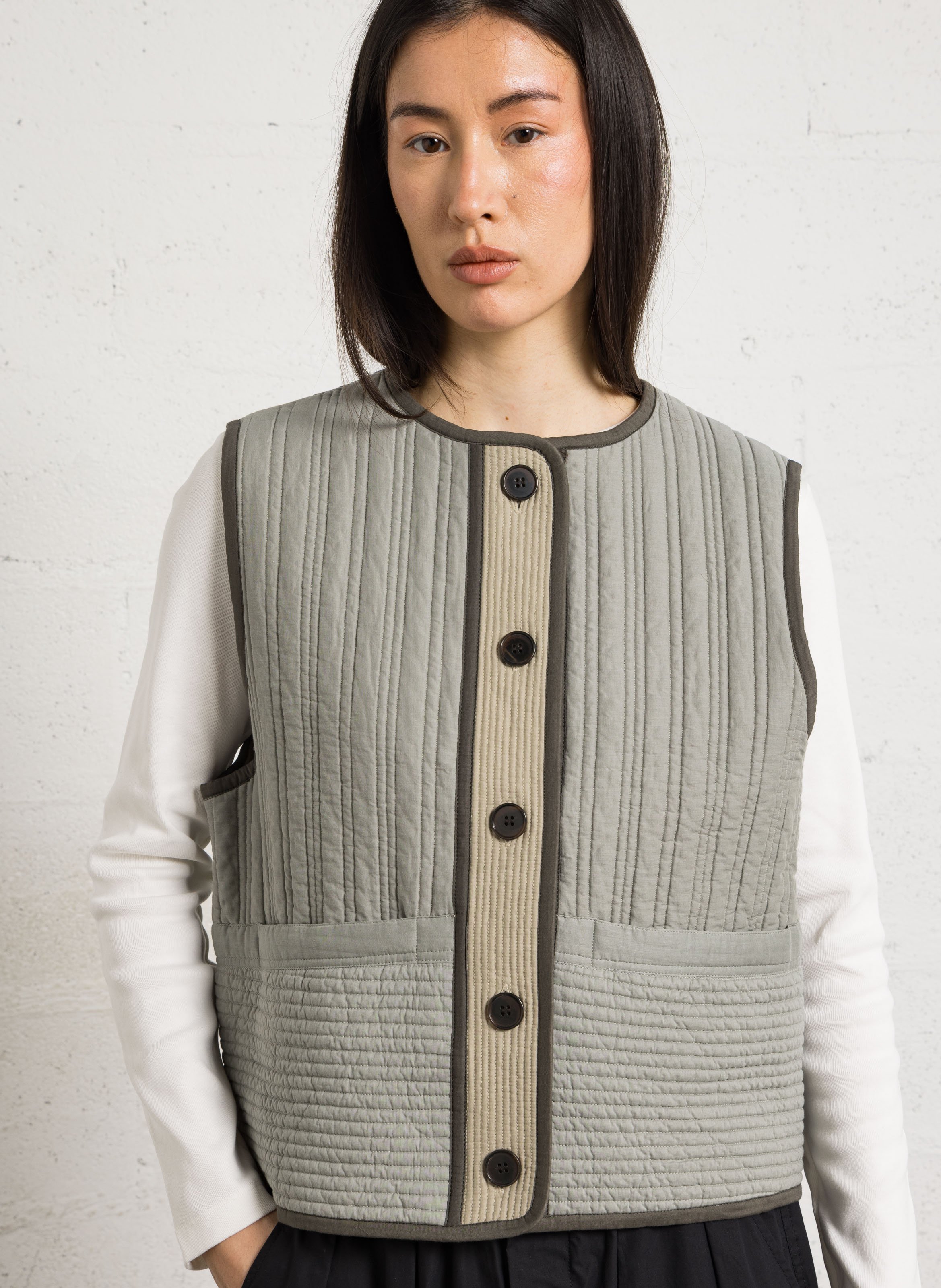 Jacke mit rundem Kragen SOEUR Grun