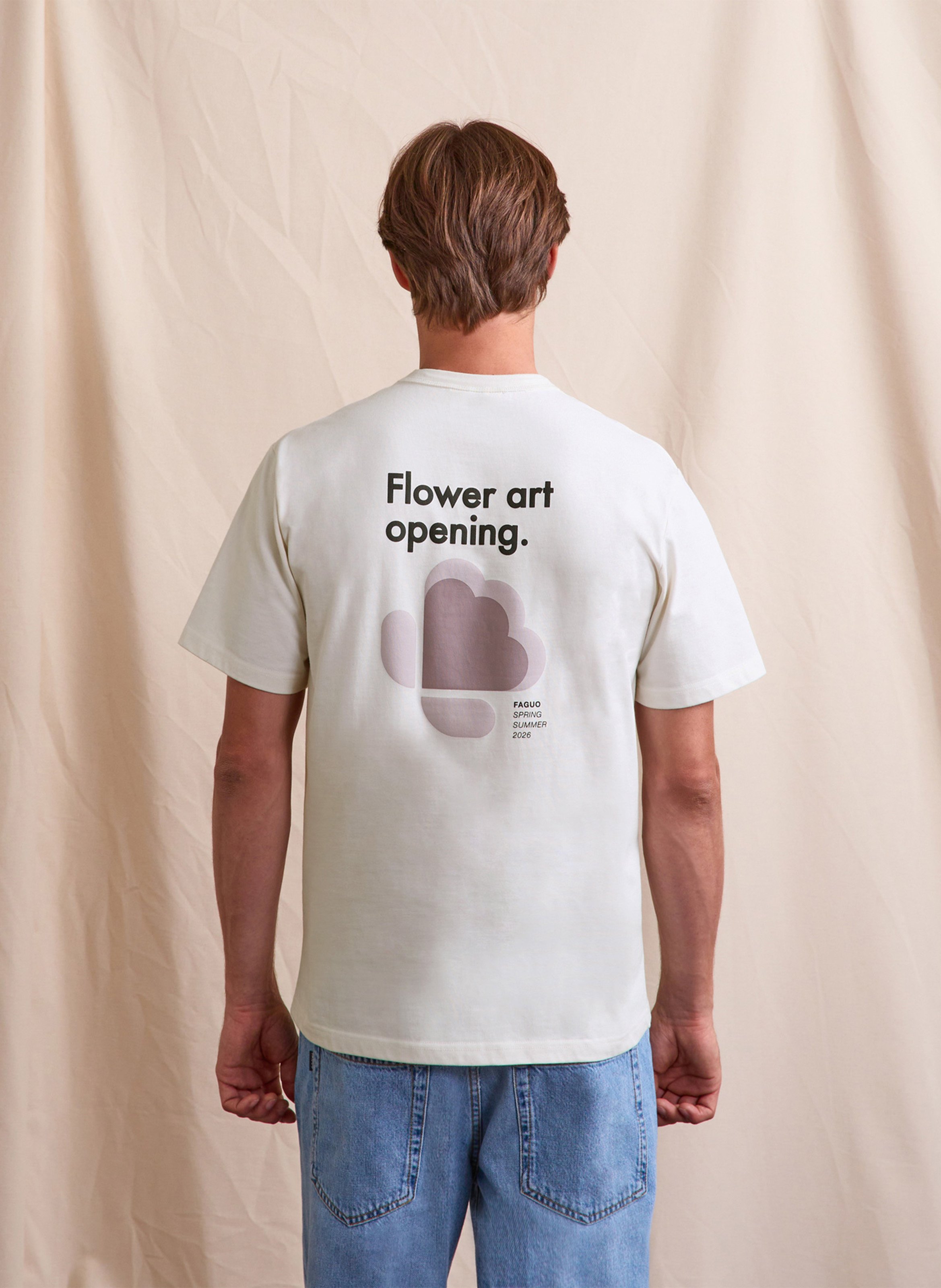 Tee-shirt oversize en coton mélangé FAGUO Beige