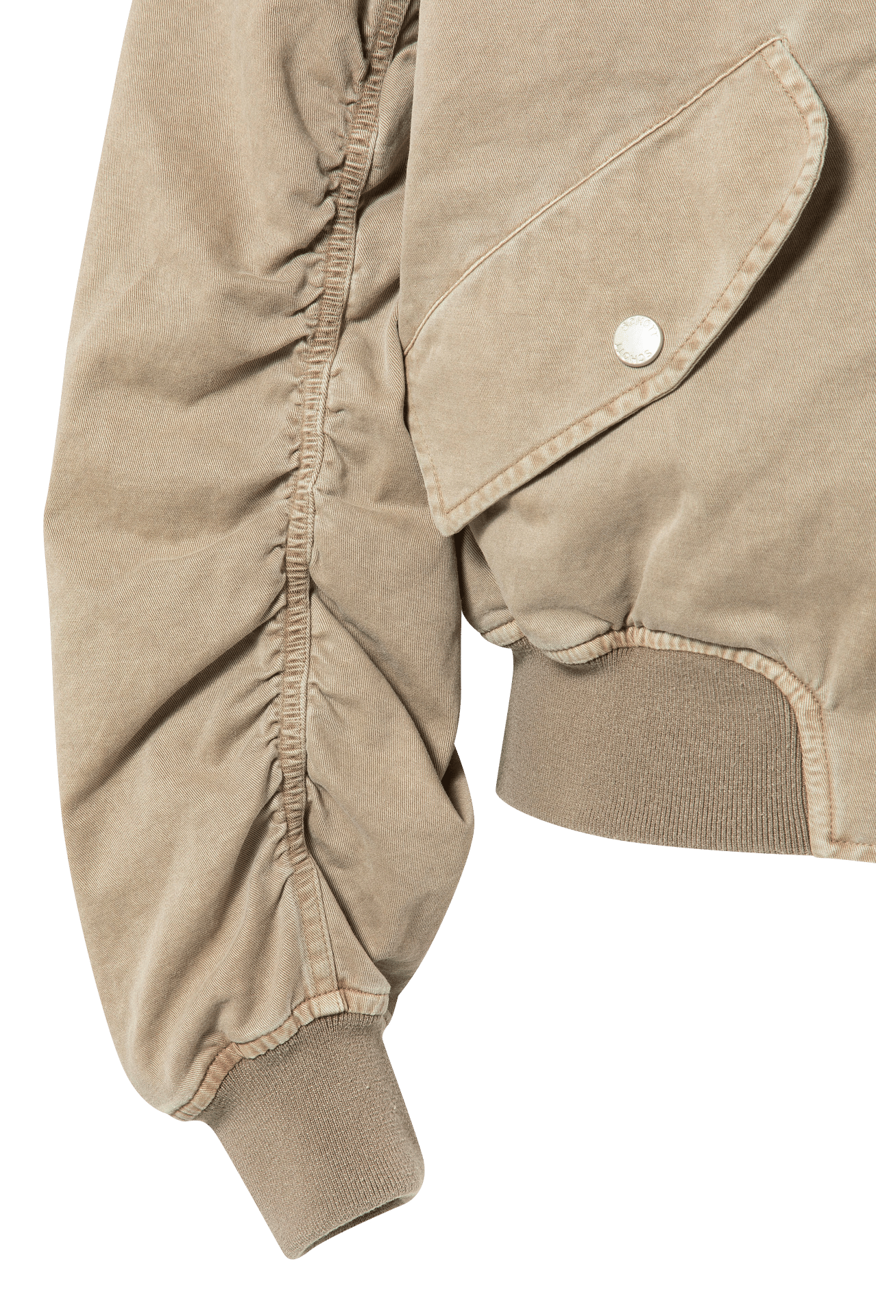 Oversized cotton teddy collar jacket SCHOTT Beige