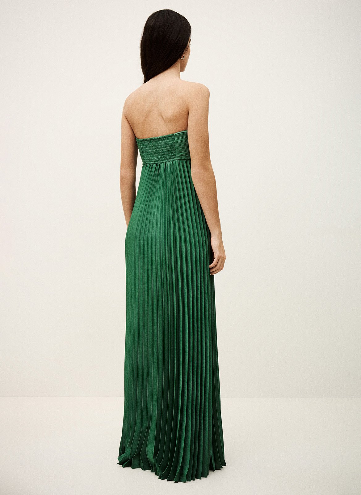 Robe longue plissée BA&SH Vert