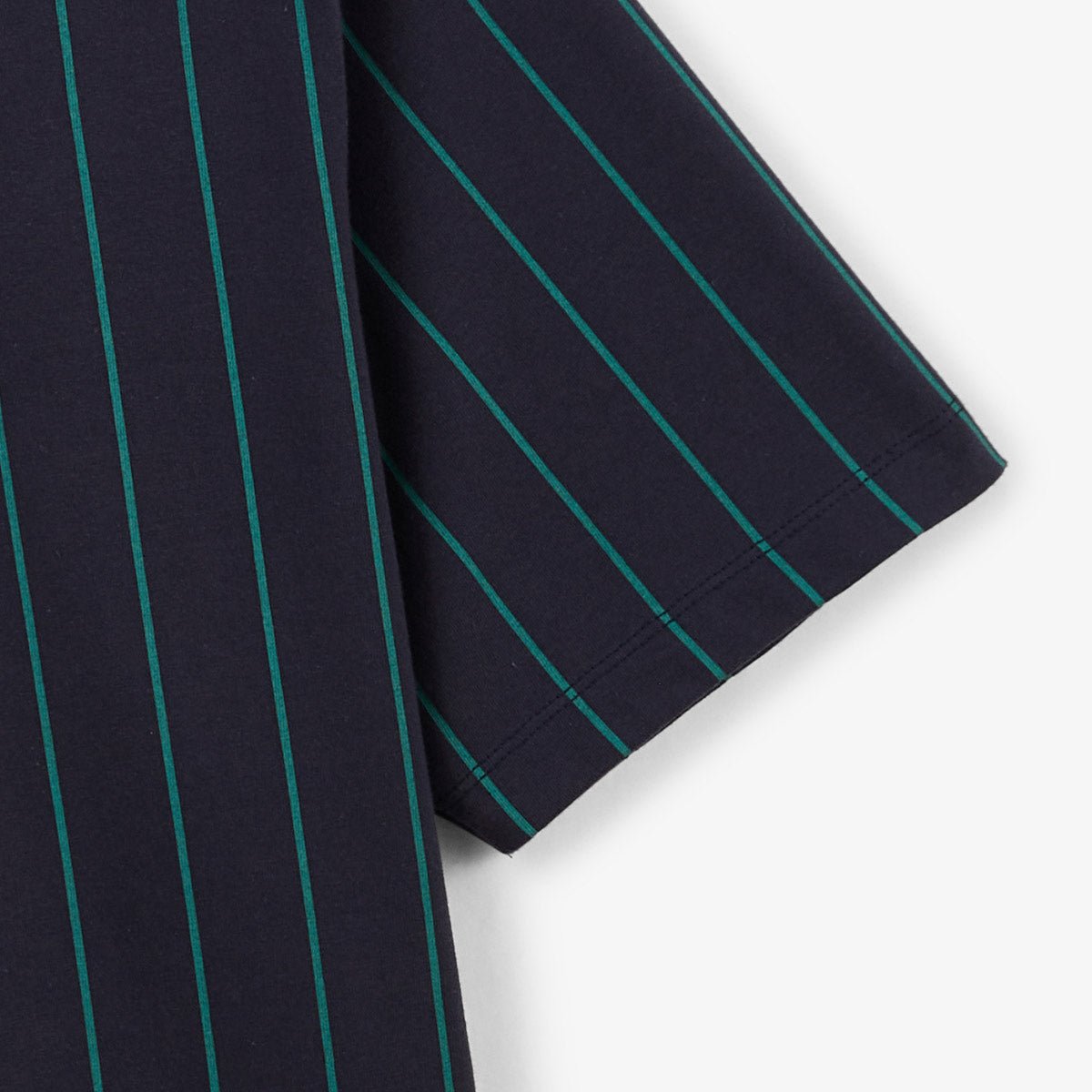 Short-sleeved striped cotton jersey polo SERGE BLANCO Blue