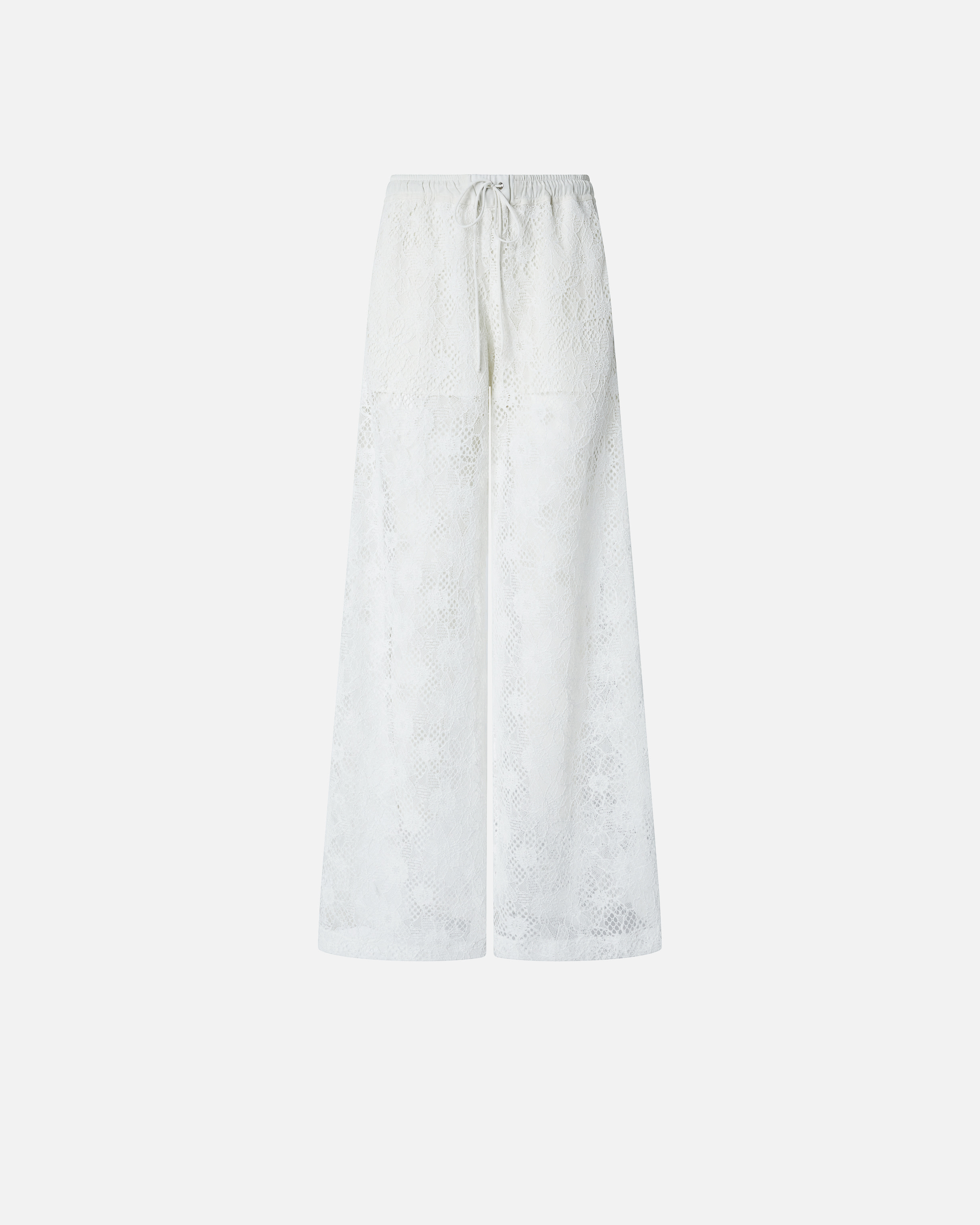 Pantalon en dentelle rebrodée florale PINKO Blanc