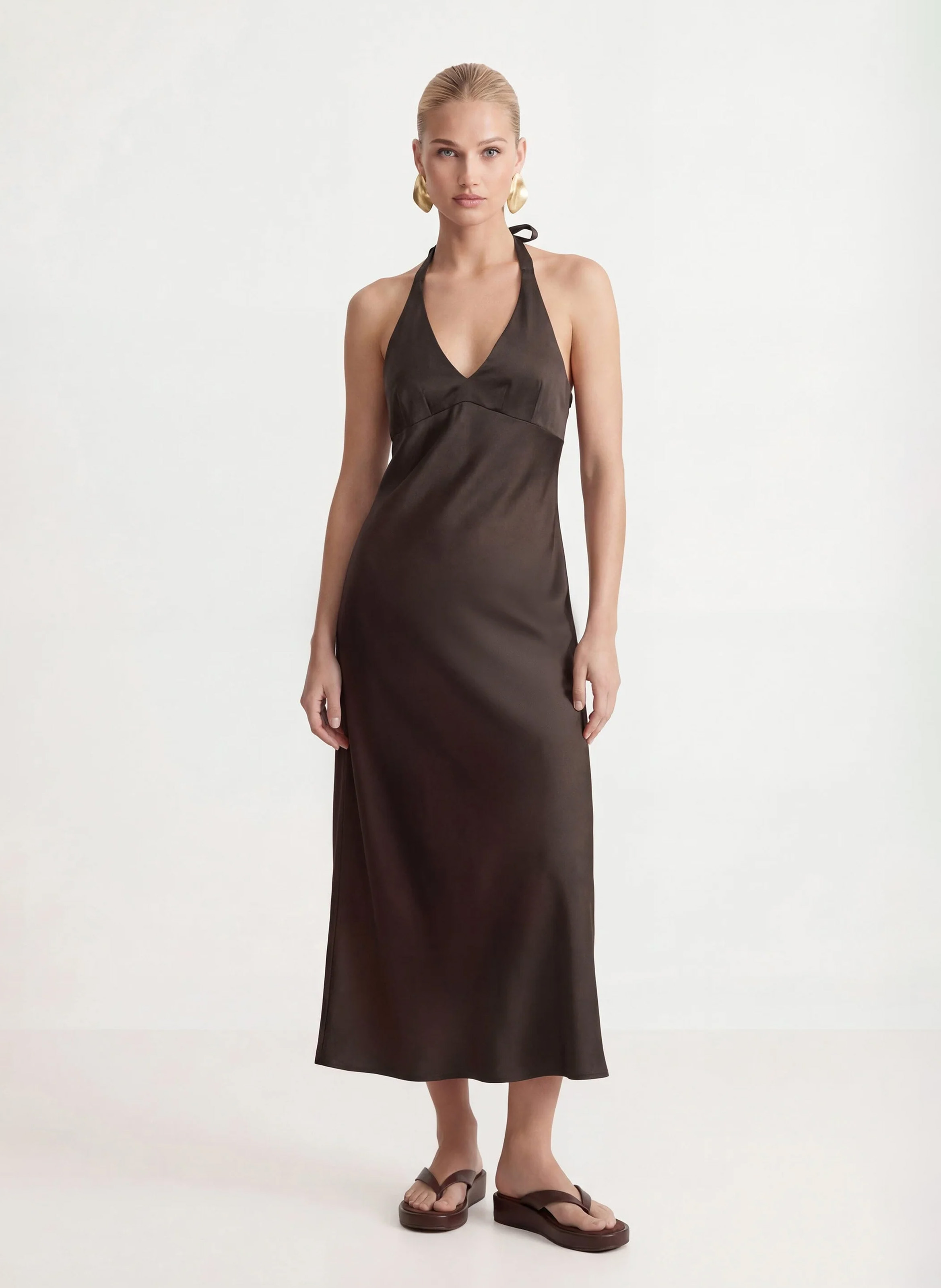 Robe longue col V KOOKAI