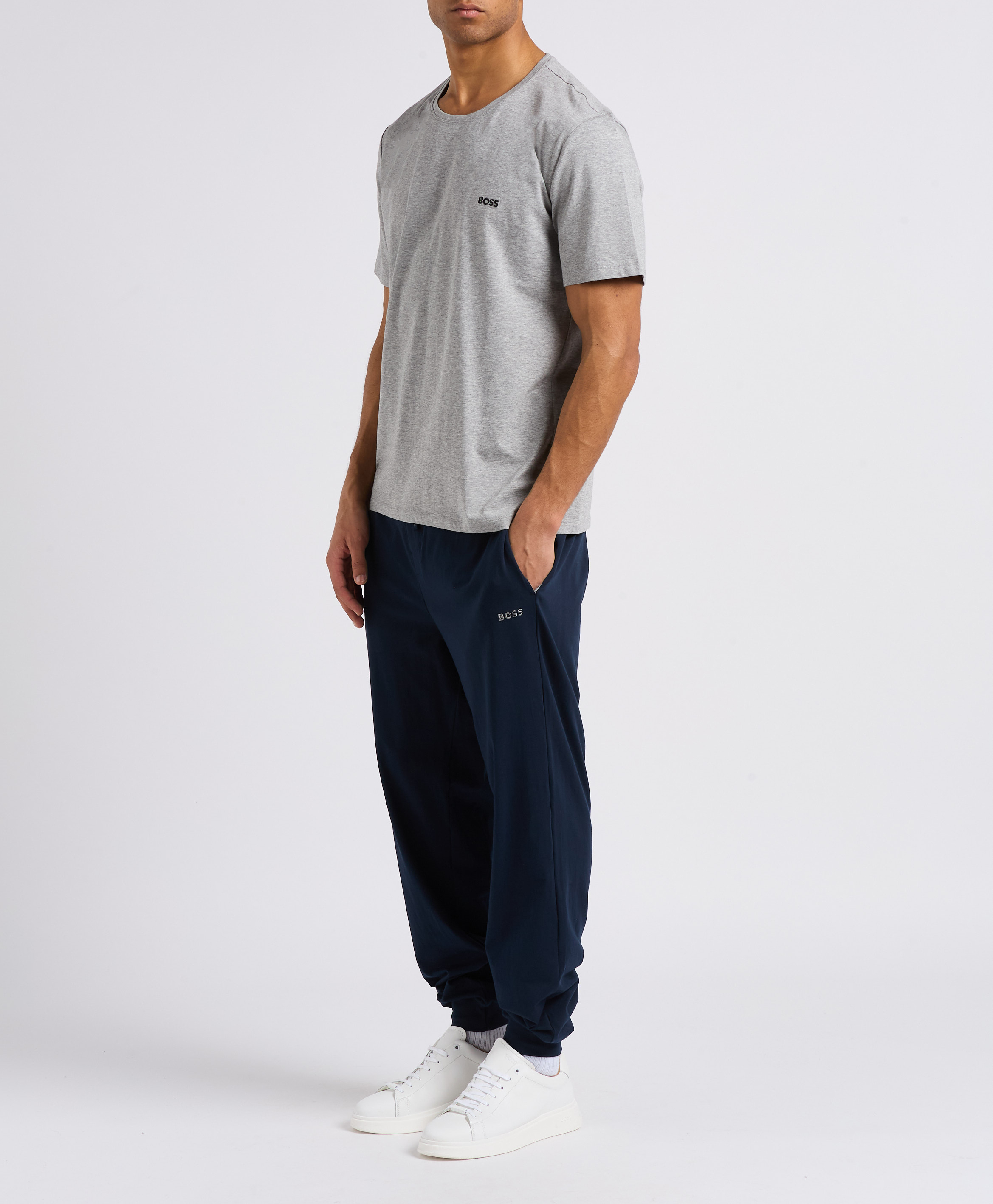 Straight-leg cotton track pants BOSS Blue