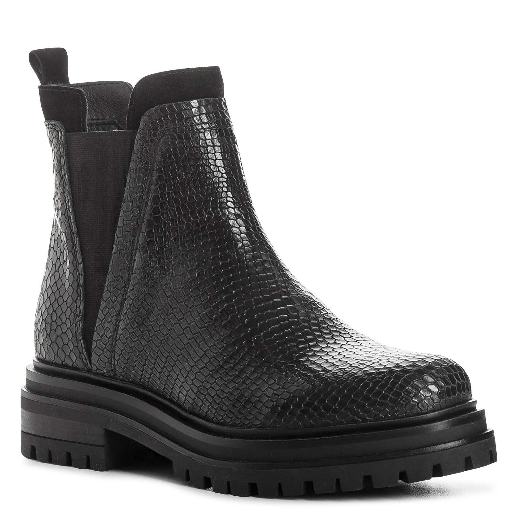 Lederstiefeletten REQINS Schwarz