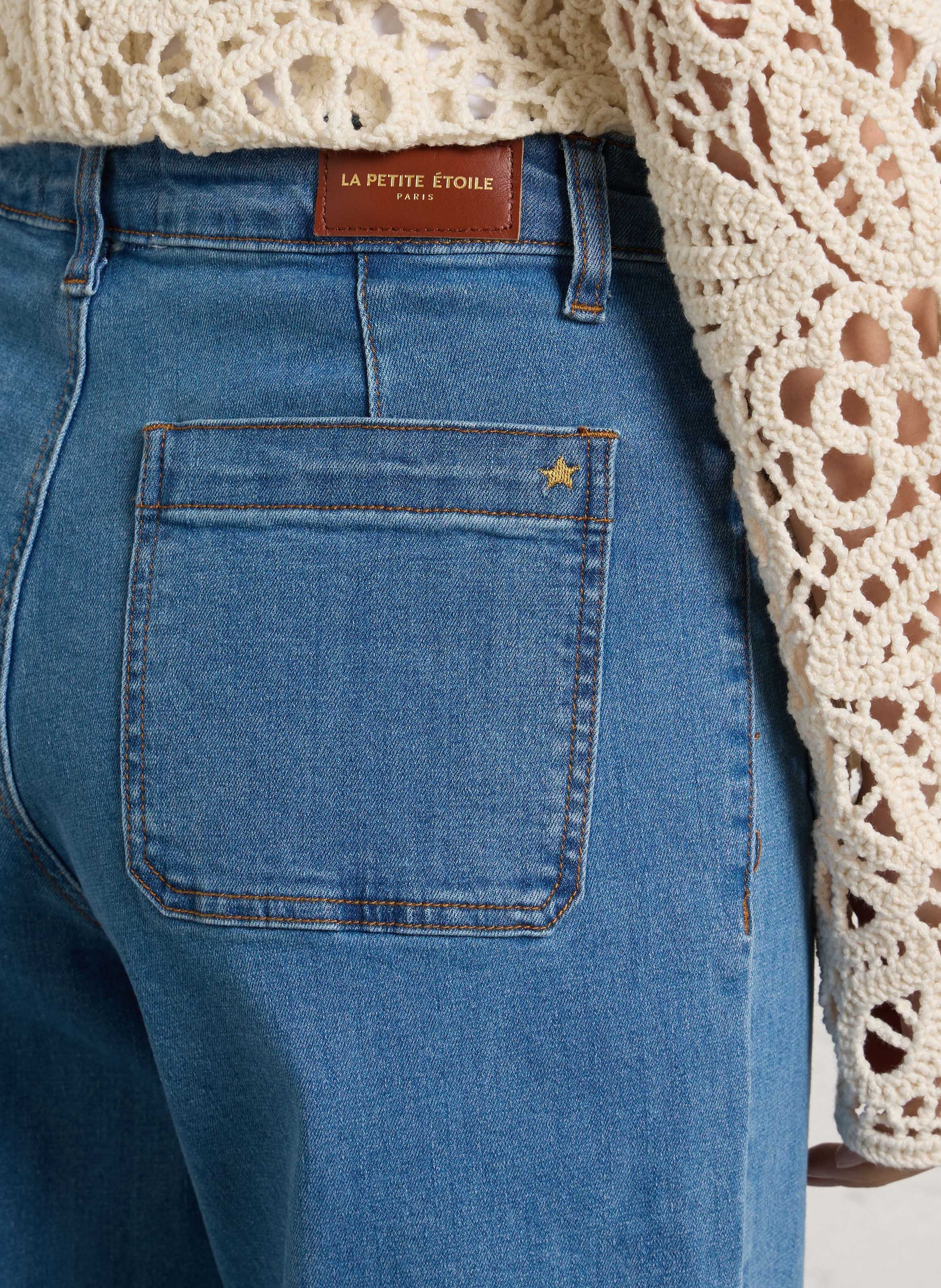 Flared high-waisted jeans LA PETITE ETOILE Blue