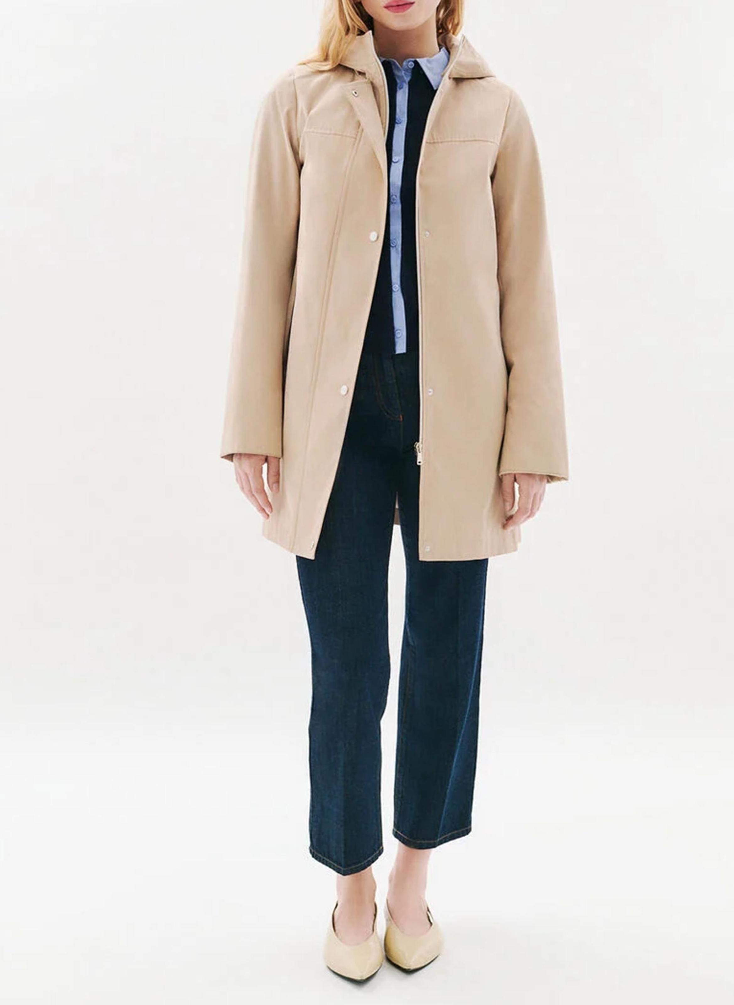 High-neck coat CAROLL Beige