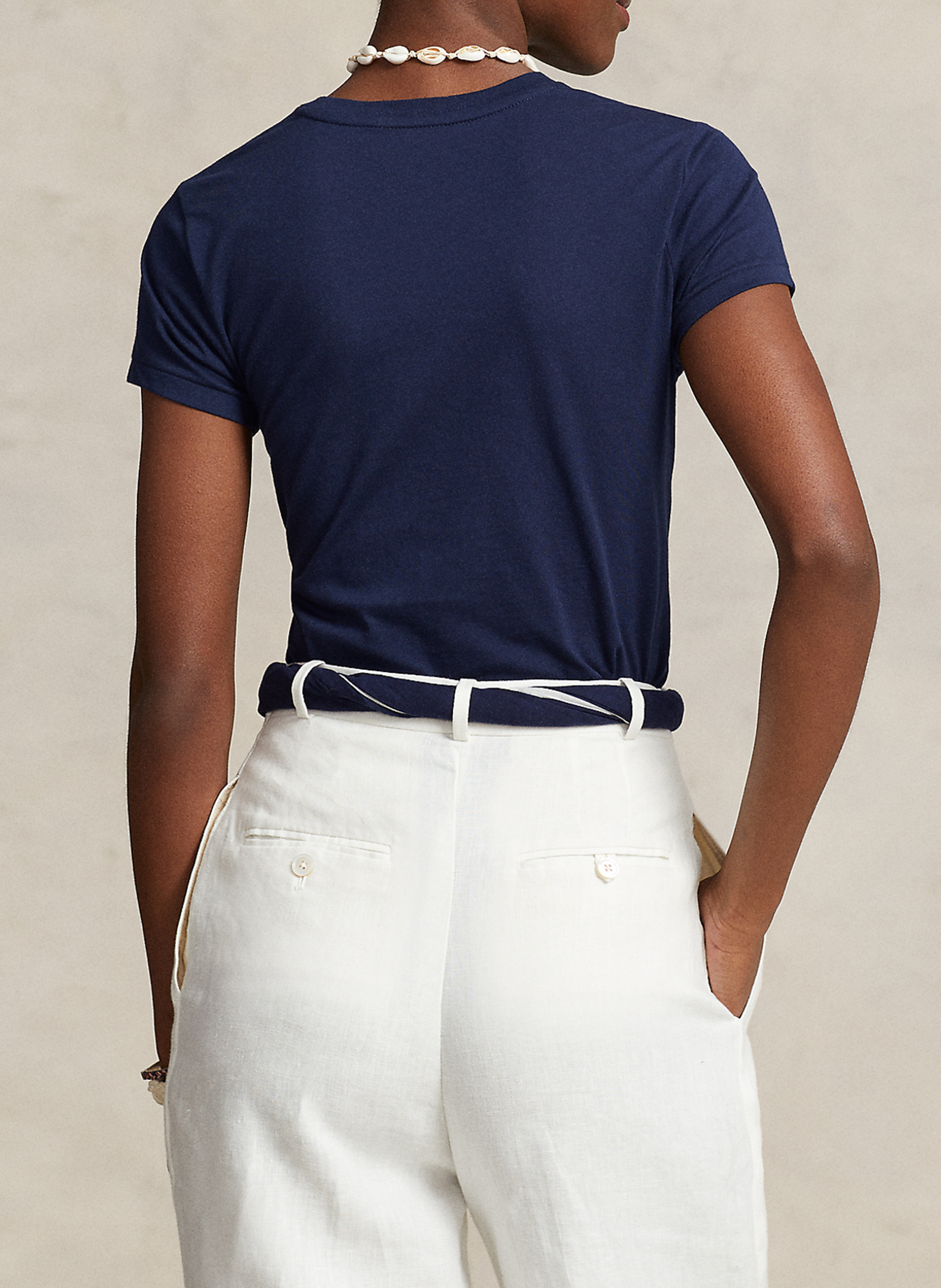 Rundhals-T-Shirt aus Baumwolle POLO RALPH LAUREN Blau