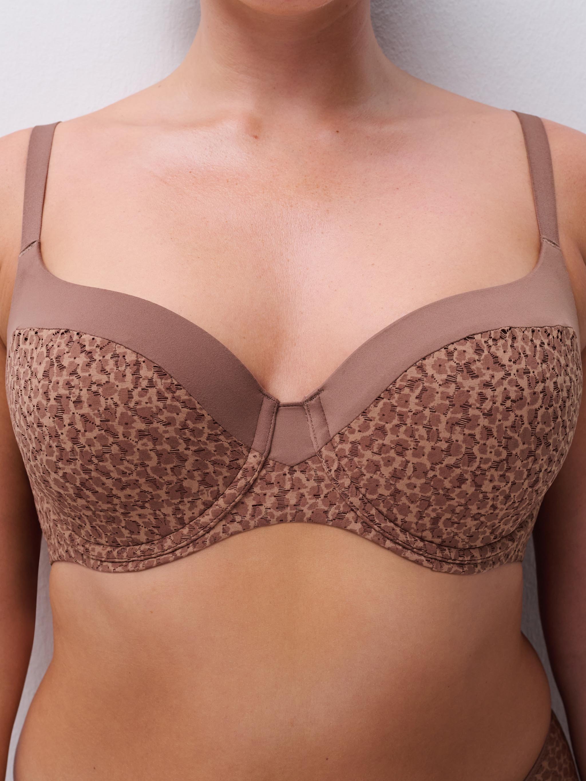 Full-cup bra CHANTELLE Brown