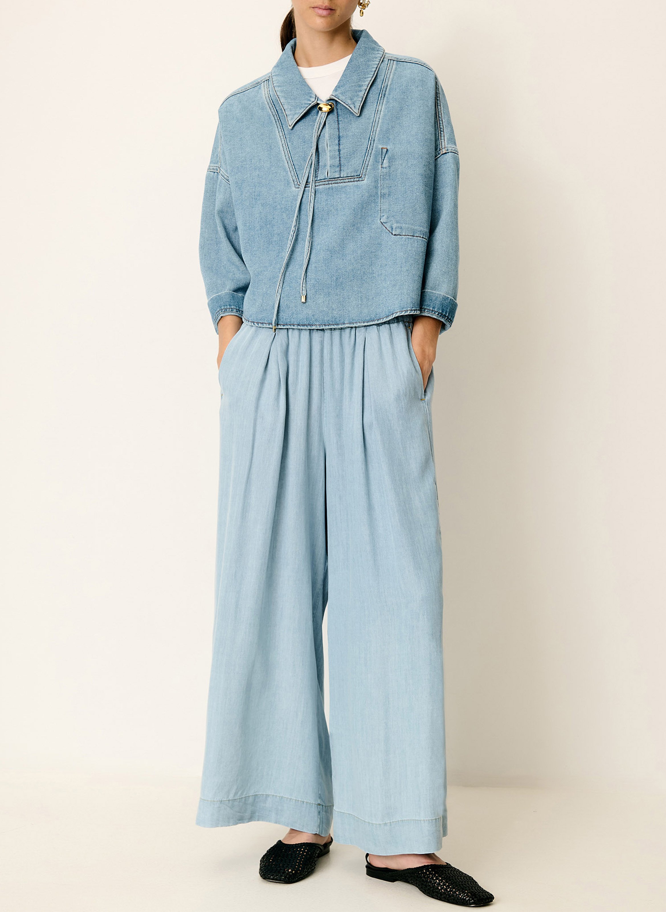 Wijde broek SESSUN Blauw