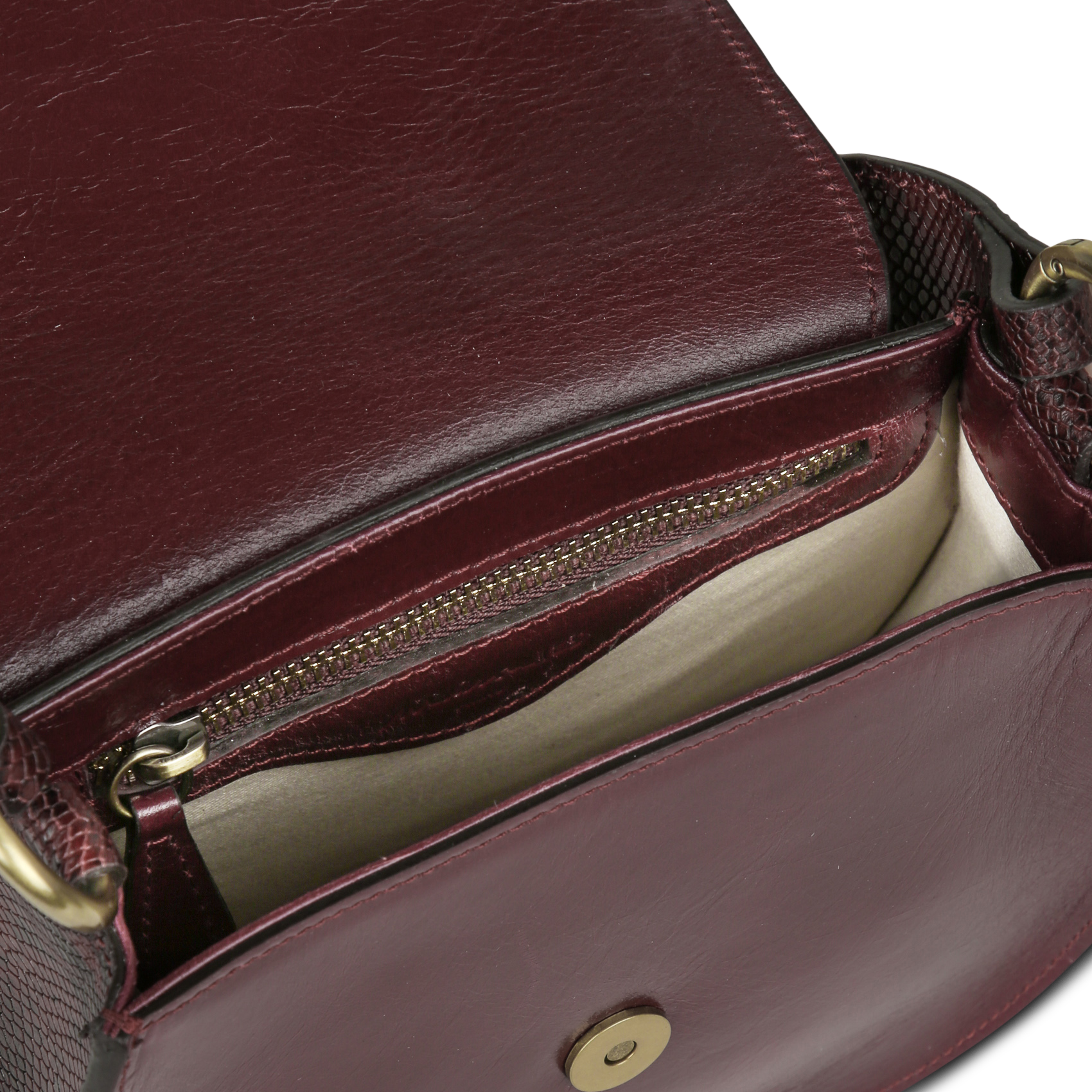 Leather shoulder bag MAISON 123 Red