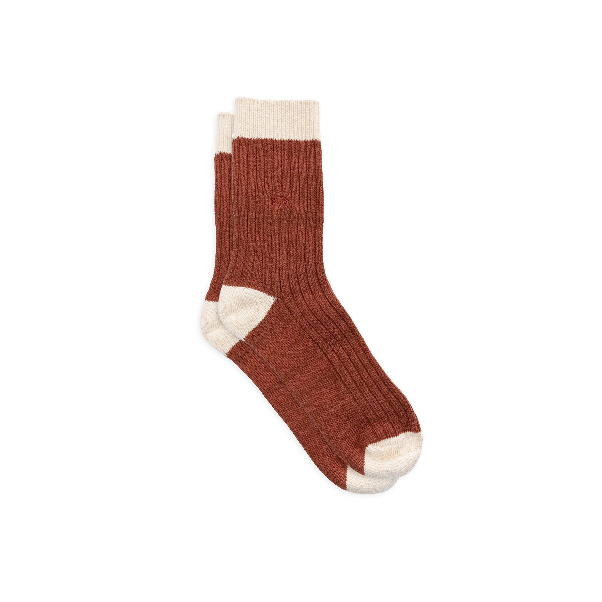 Thick cotton club socks CORNELL Rouge brique